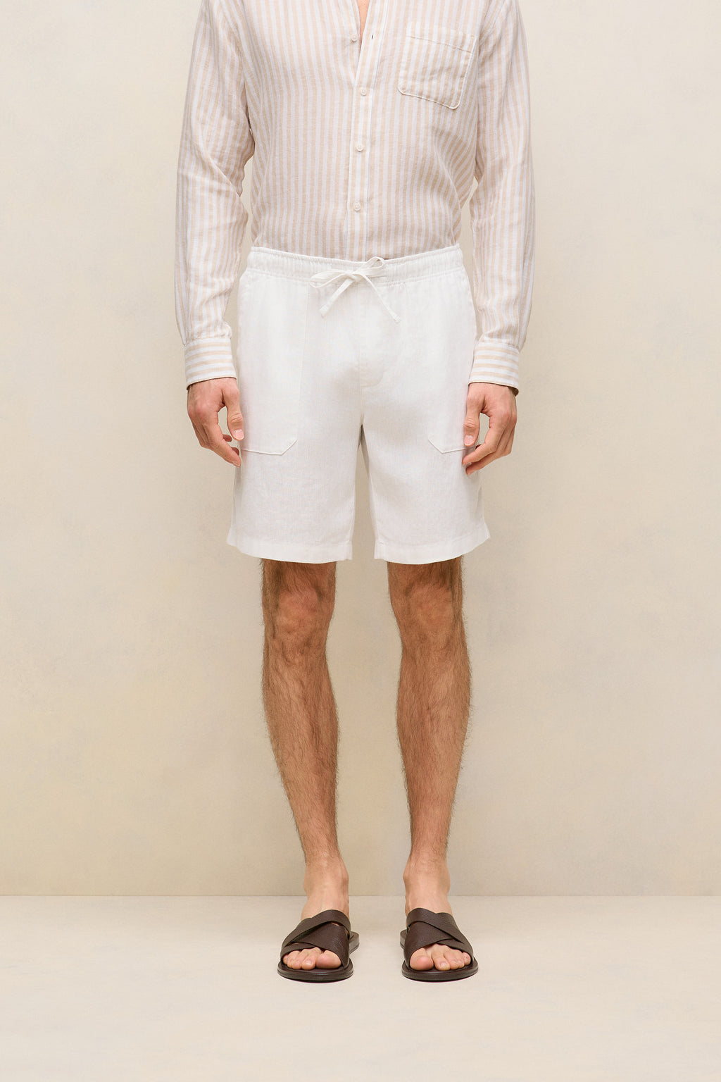 Linen Patch Pocket Drawcord Short