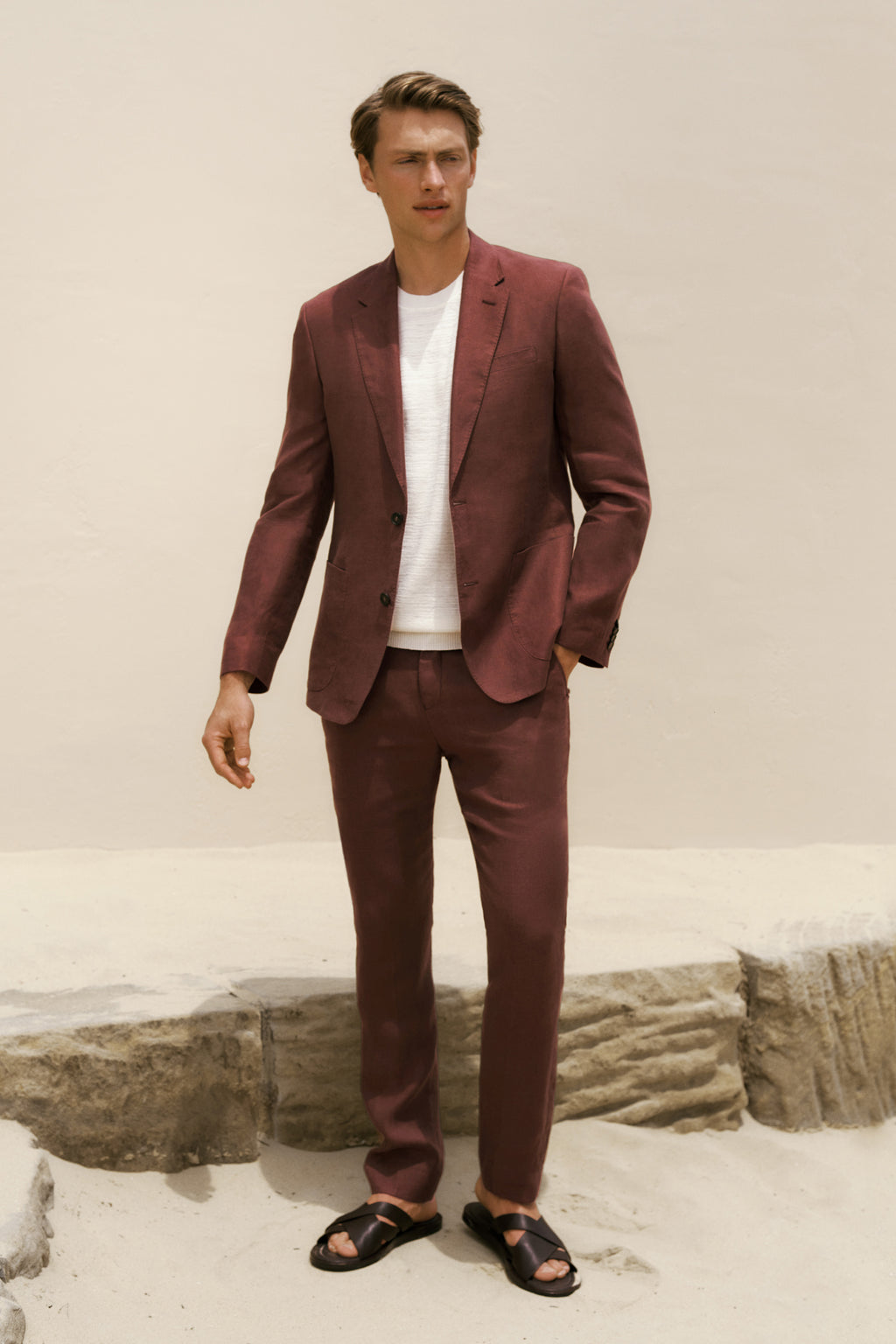 Regular Fit Belgian Linen Pant