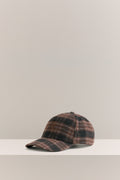 Leo Wool Blend Check Monogram Cap