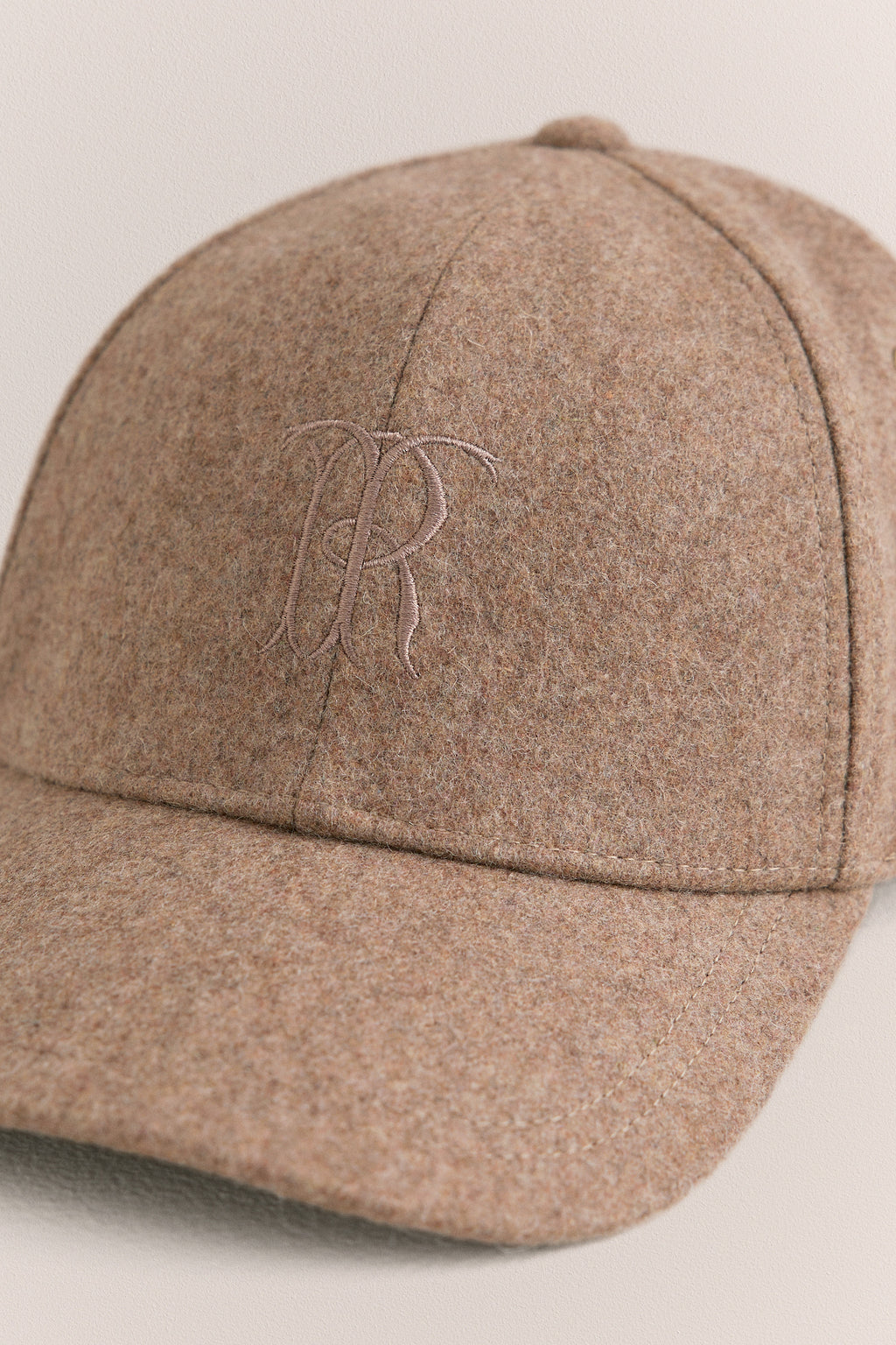 Leo Wool Blend Monogram Cap