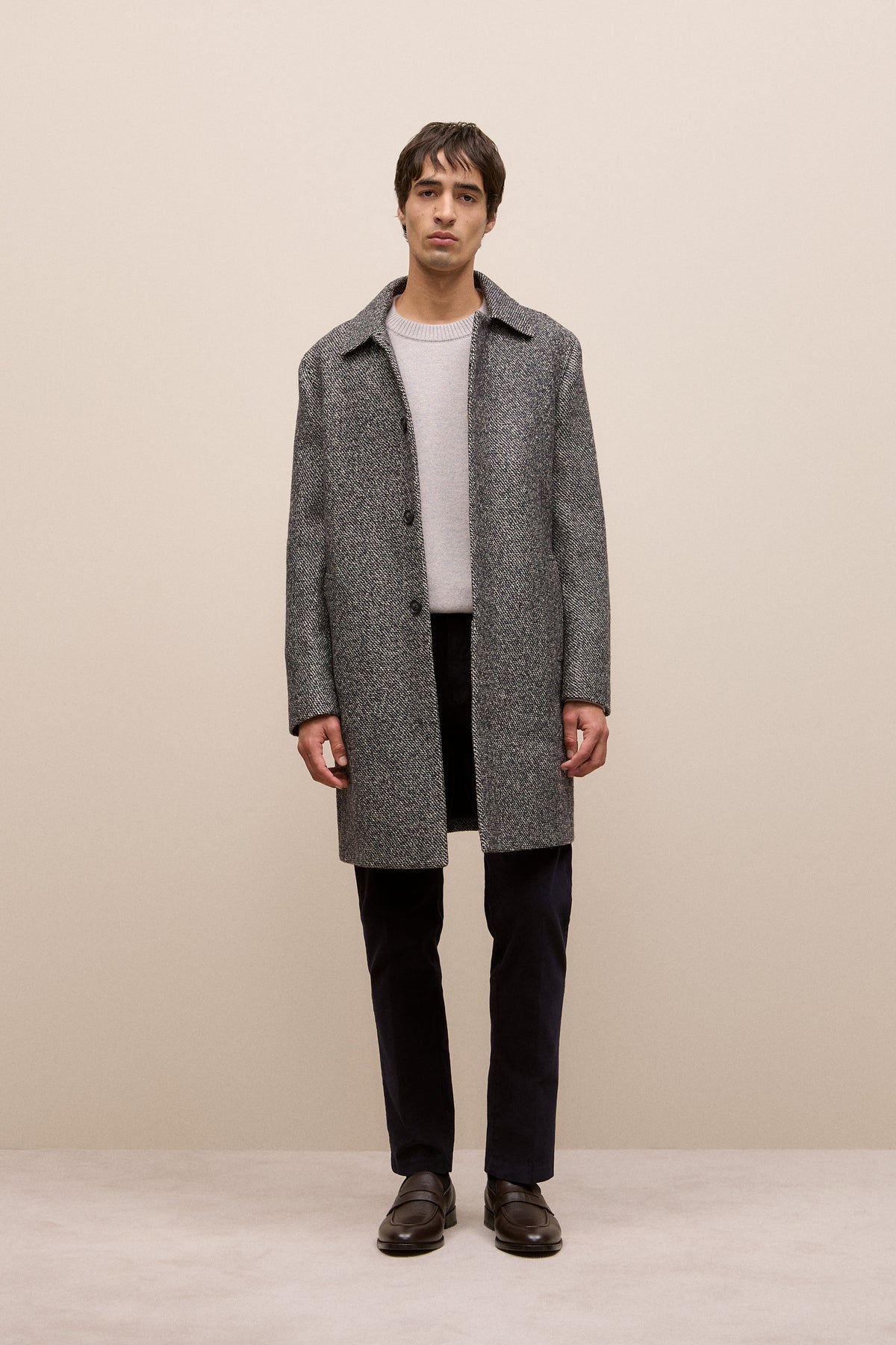Italian Wool Blend Longline Coat