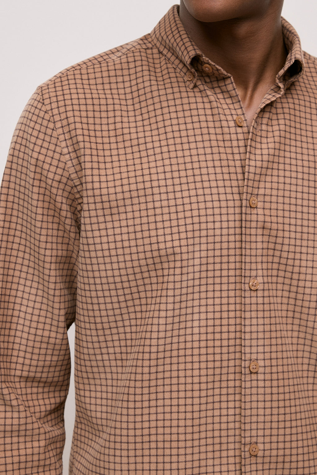 Regular Fit Cord Check Shirt