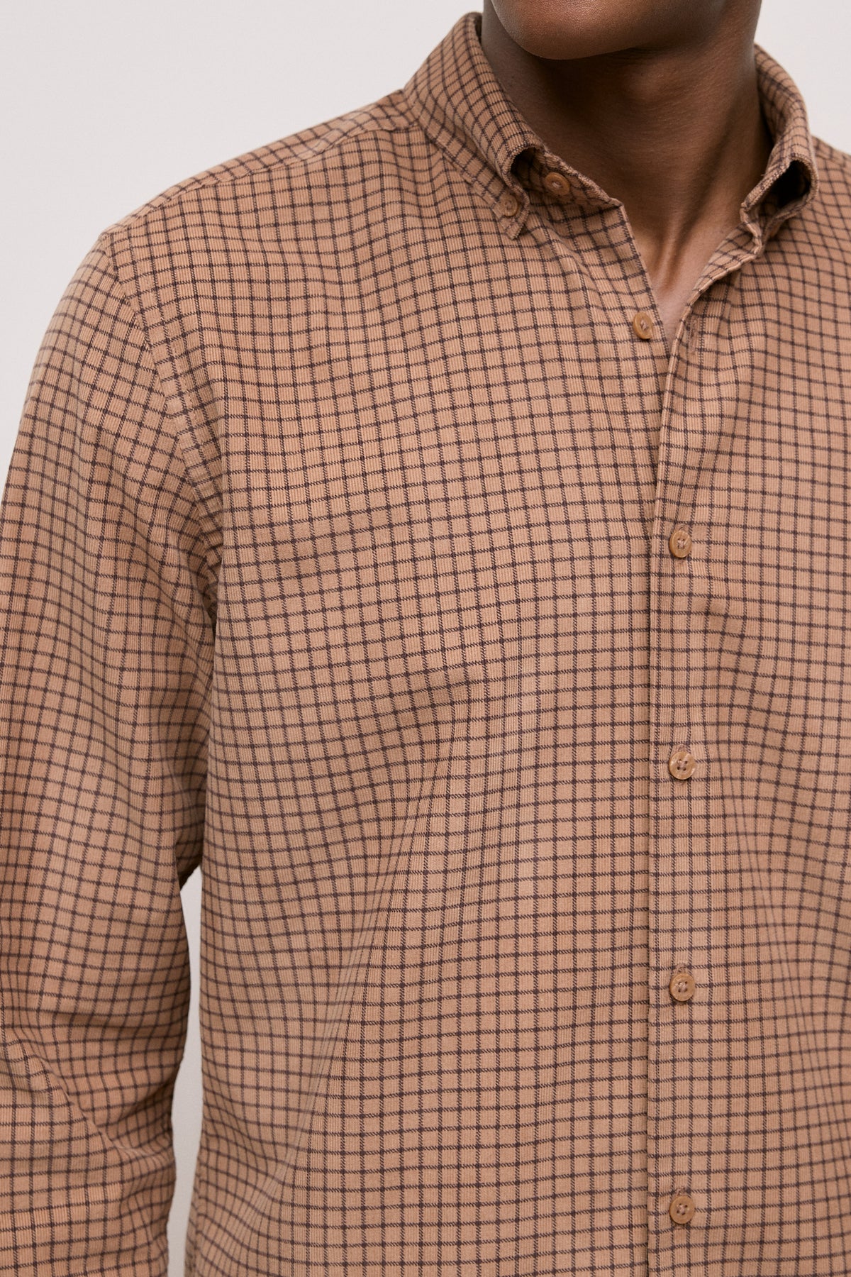 Regular Fit Cord Check Shirt