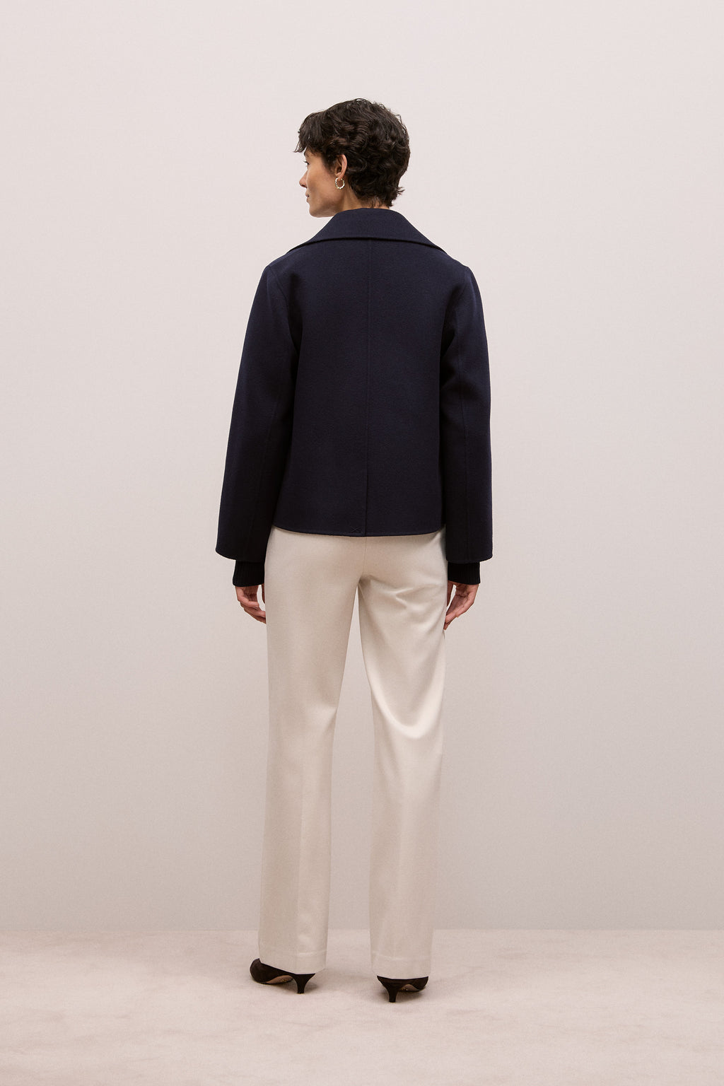 Double Faced Wool Peacoat