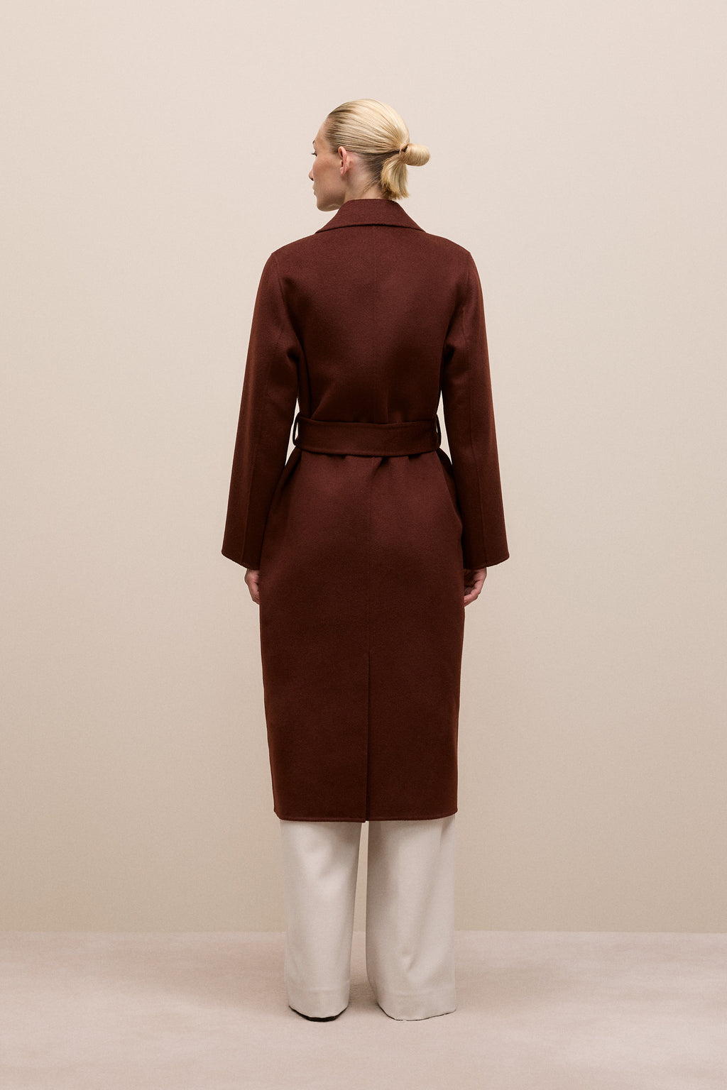 Brushed Wool Double Breasted Coat
