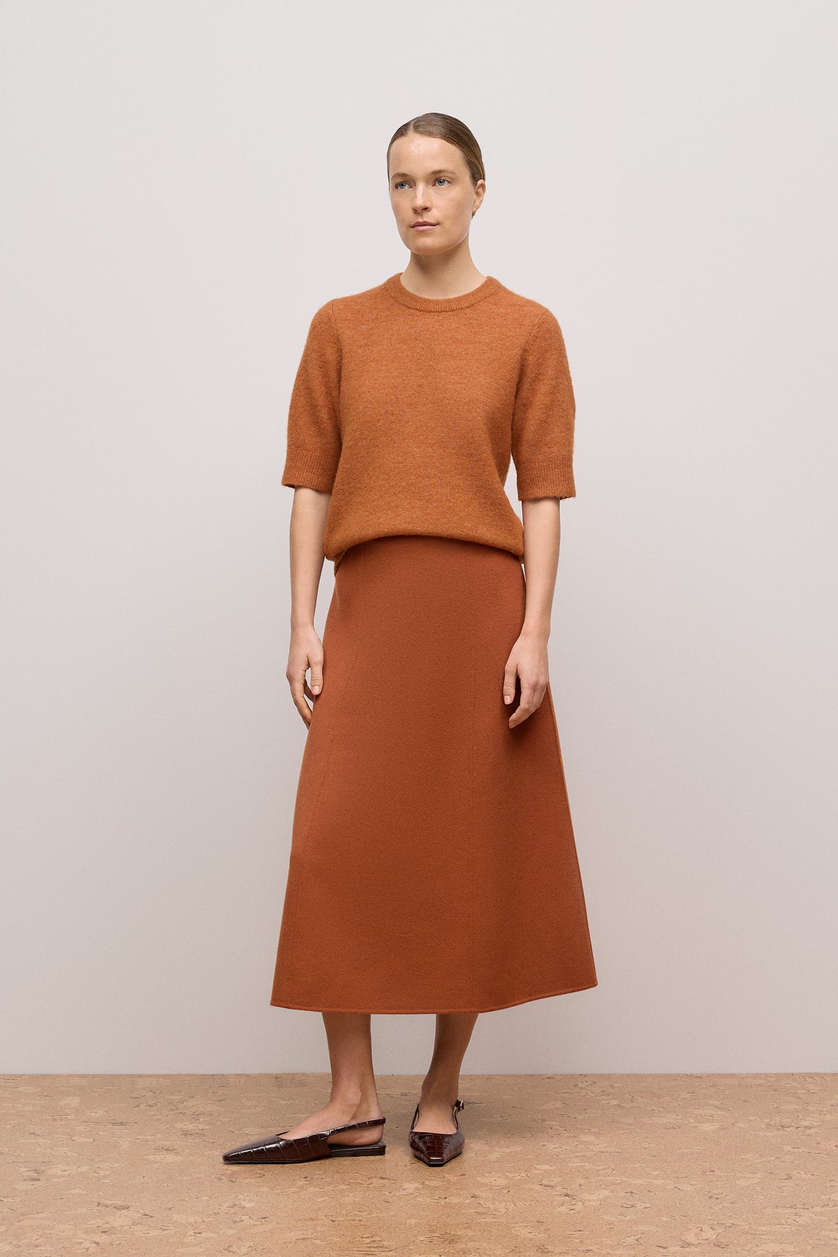 Double Faced Wool Skirt
