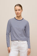 Brushed Cotton Stripe Long Sleeve T-Shirt