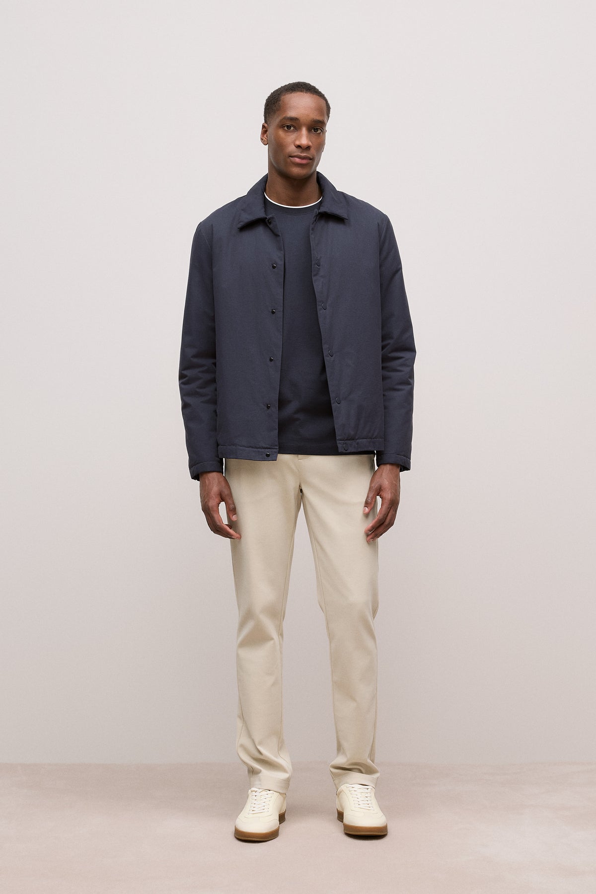 Mercerised Cotton Tipped Long Sleeve T-Shirt