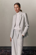Italian Wool Blend Single Breasted Blazer