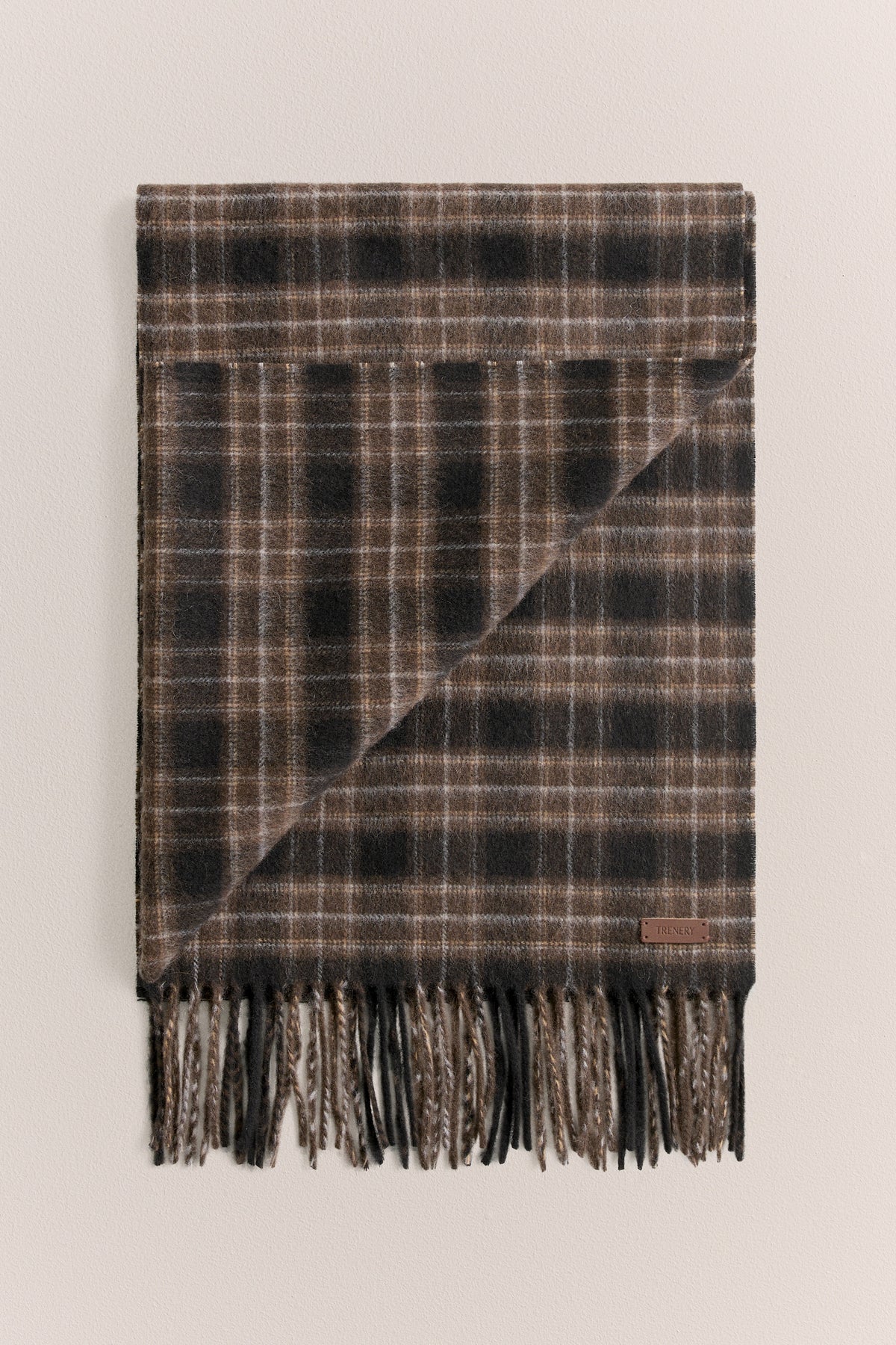 Alba Wool Cashmere Check Scarf