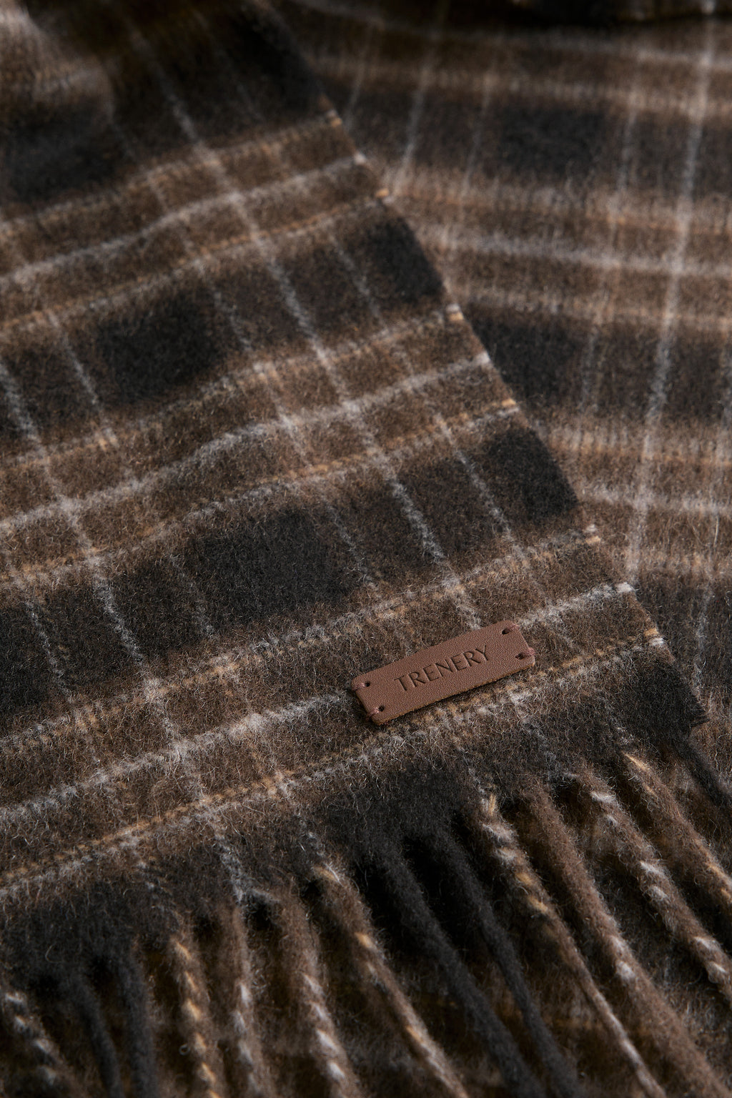 Alba Wool Cashmere Check Scarf