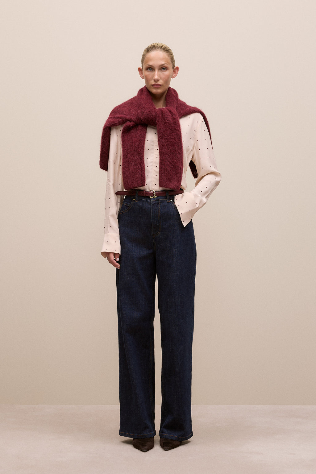 Auralie Satin Spot Shirt