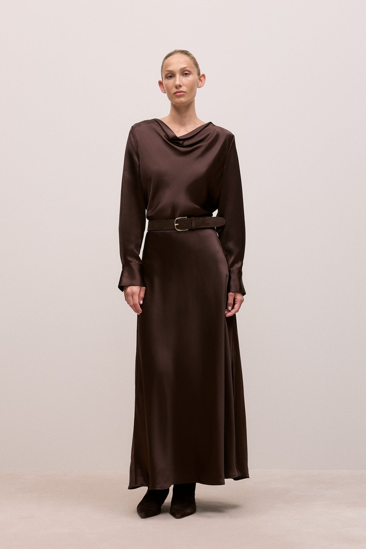 Satin Cowl Neck Top
