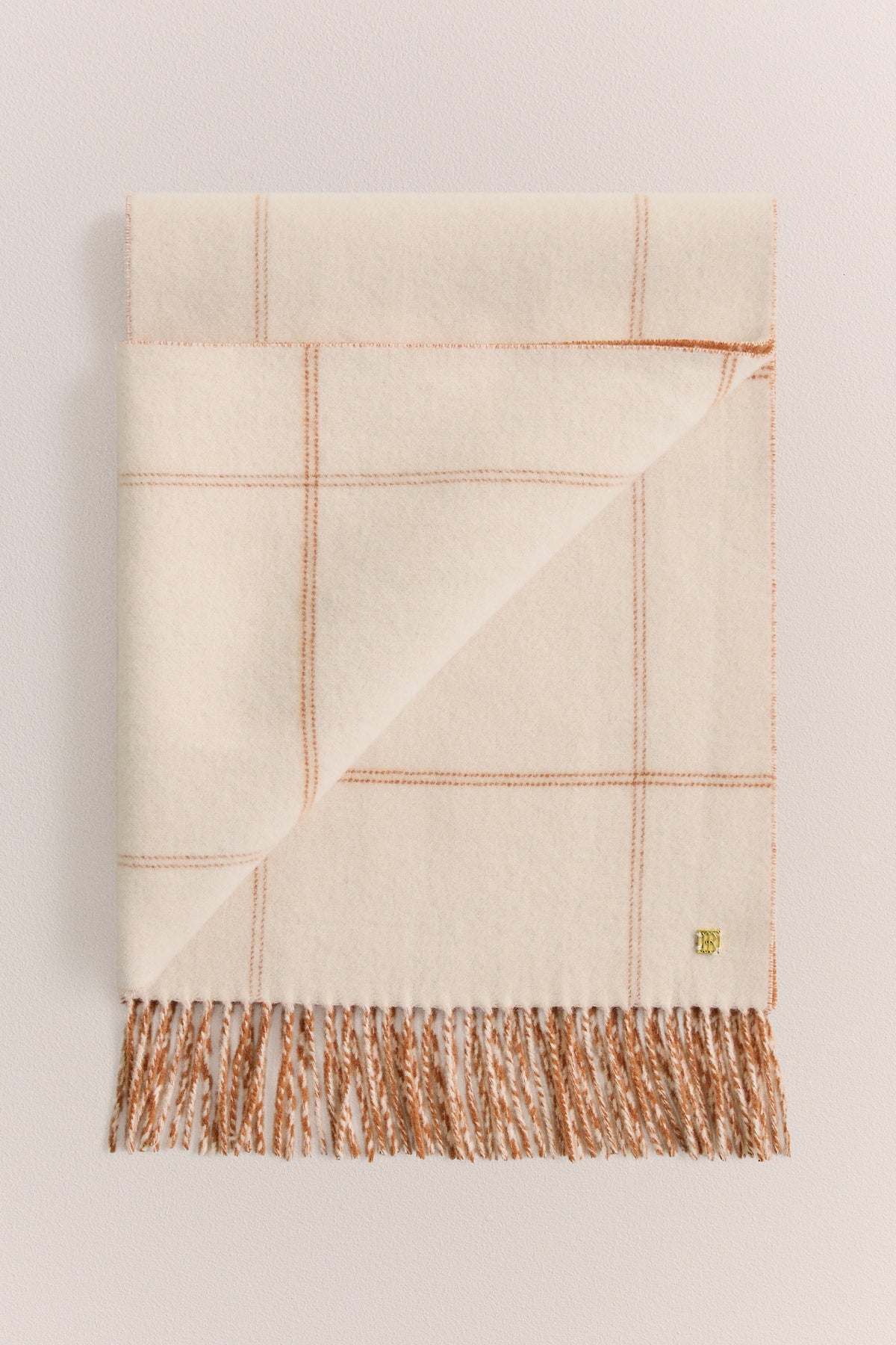 Wool Check Reversible Scarf