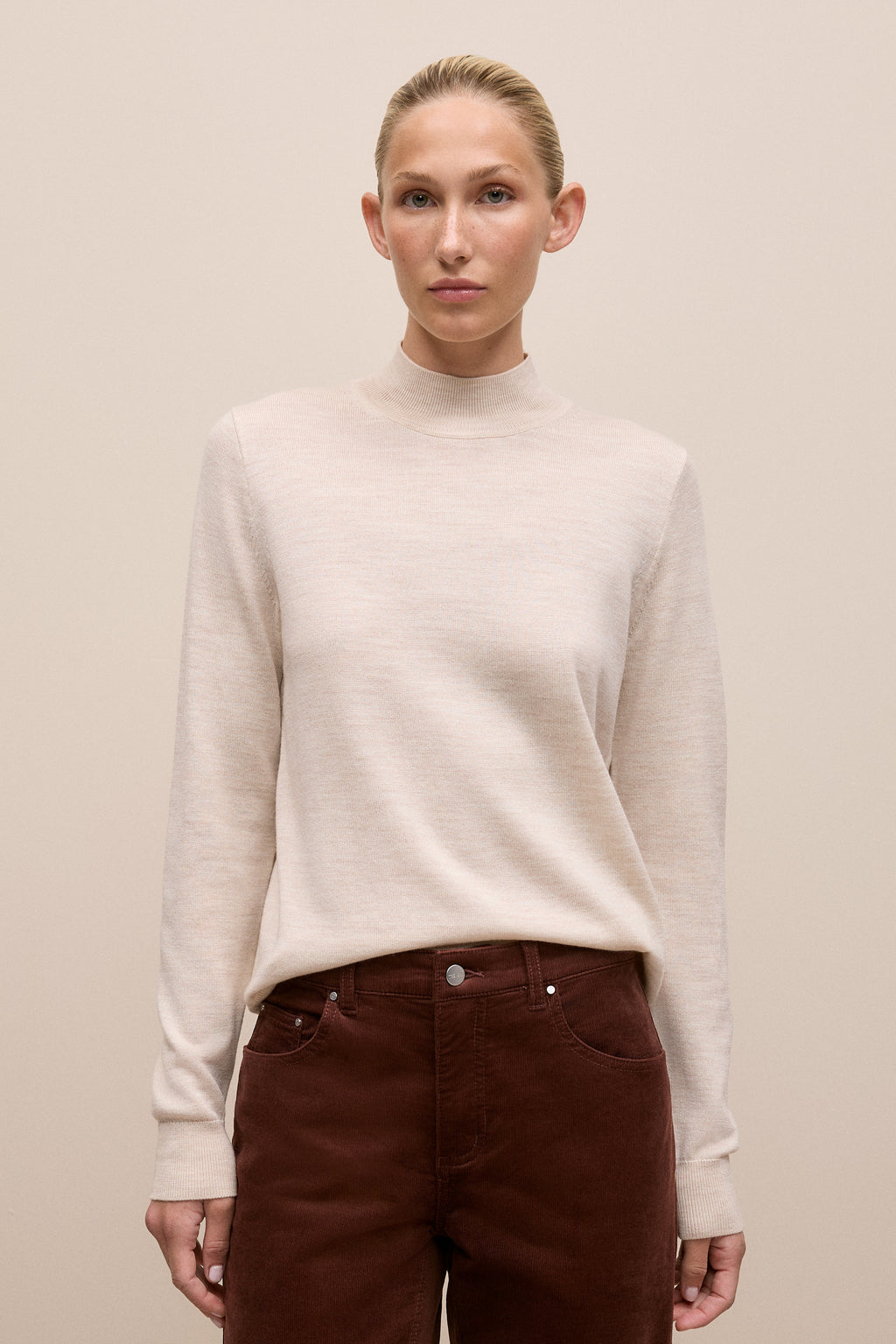 Merino Mock Neck