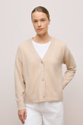 Wool Cashmere Relaxed V Cardigan