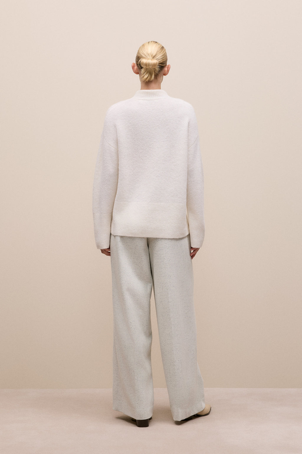 Alpaca Merino Blend Relaxed Mock Neck