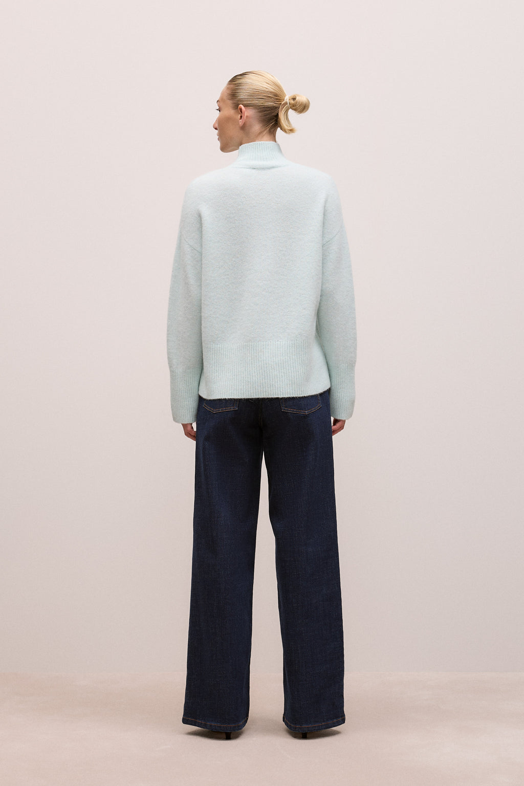 Alpaca Merino Blend Relaxed Mock Neck