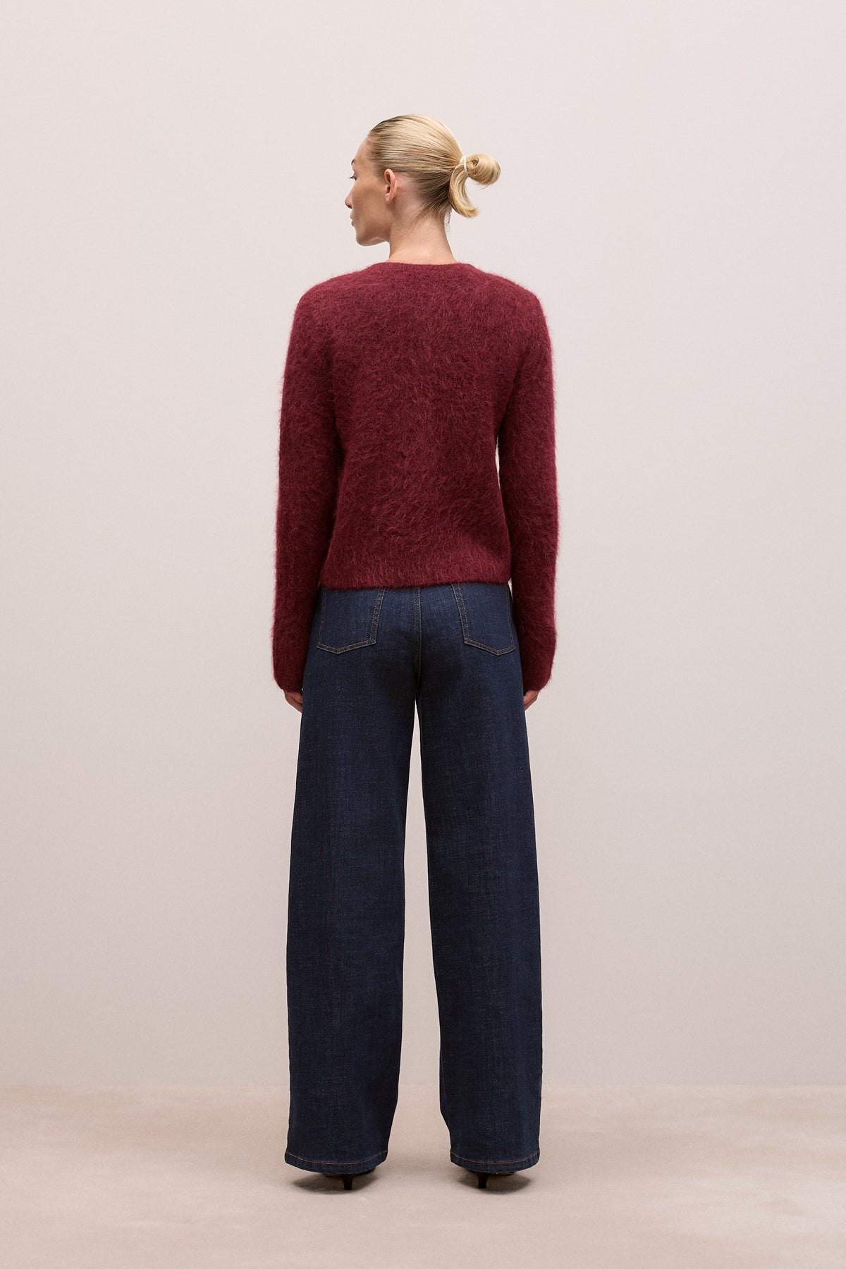 Brushed Alpaca Button Through Cardigan