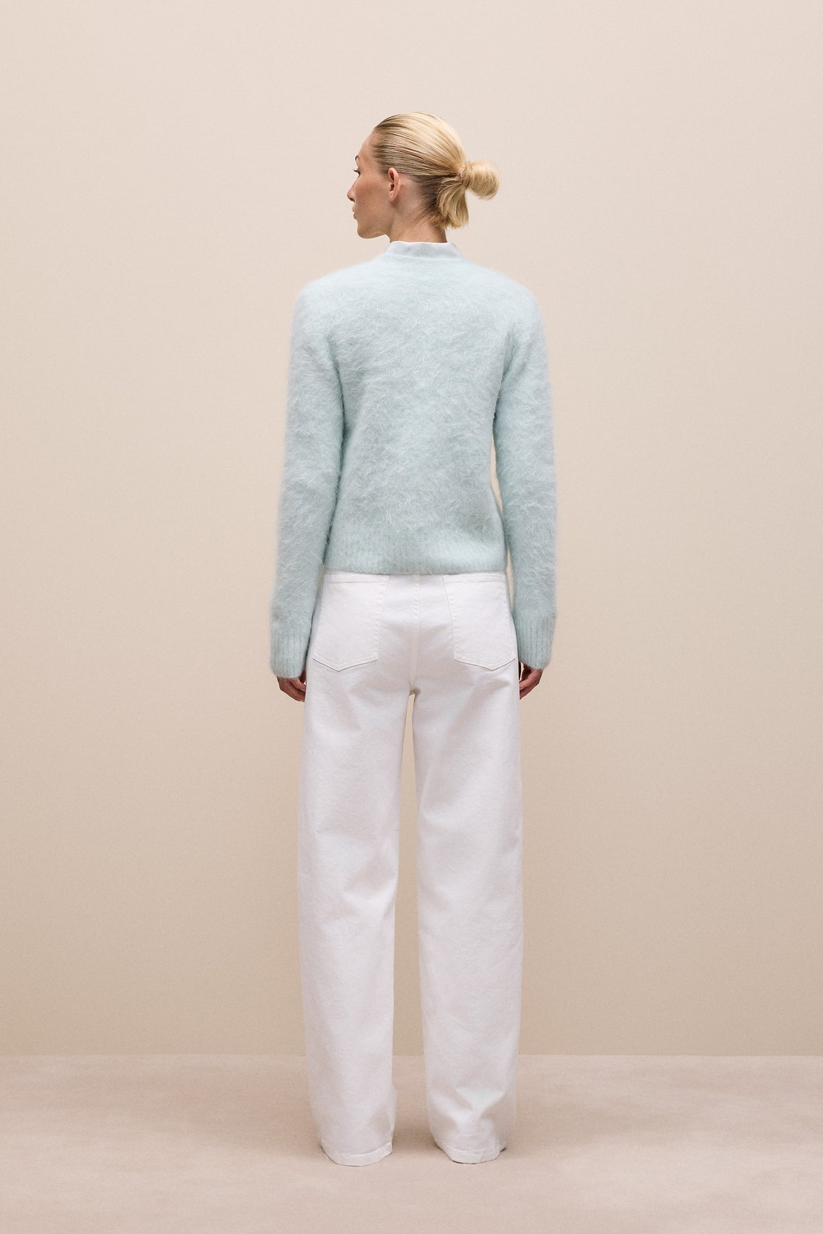Brushed Alpaca Button Through Cardigan