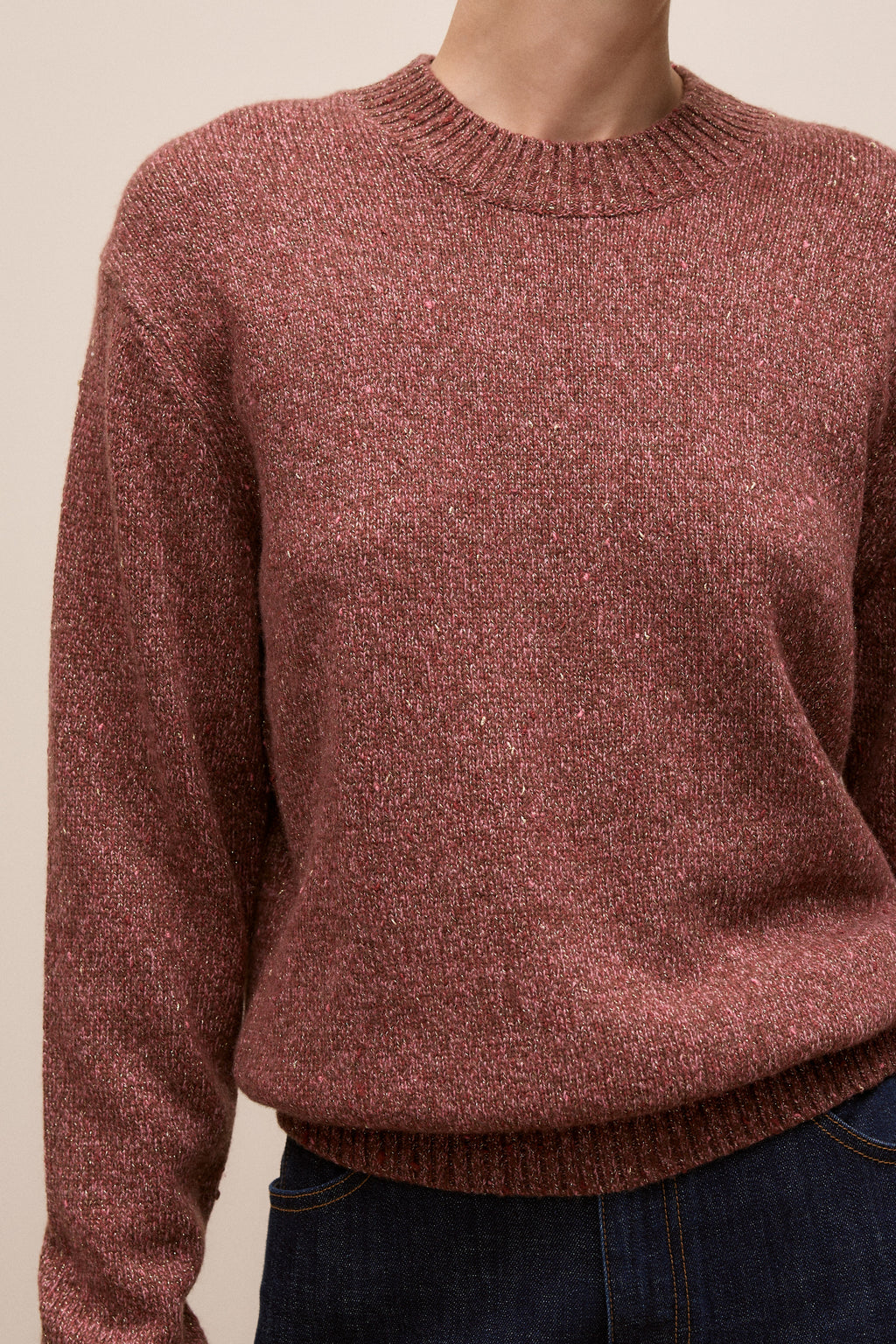 Wool Cashmere Sparkle Crew
