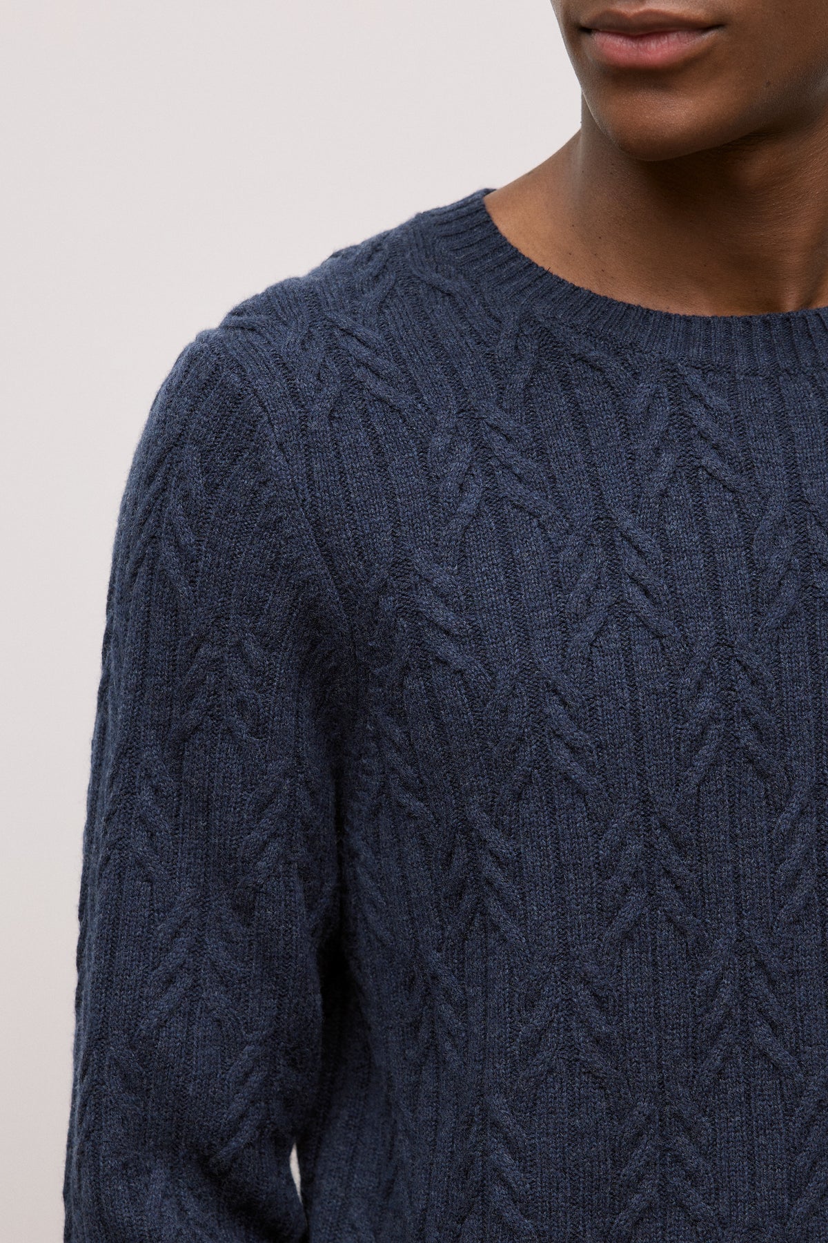 Merino Cable Knit Crew