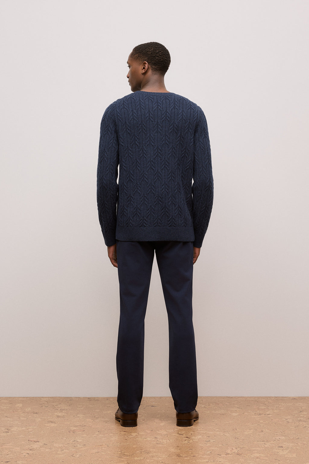 Merino Cable Knit Crew