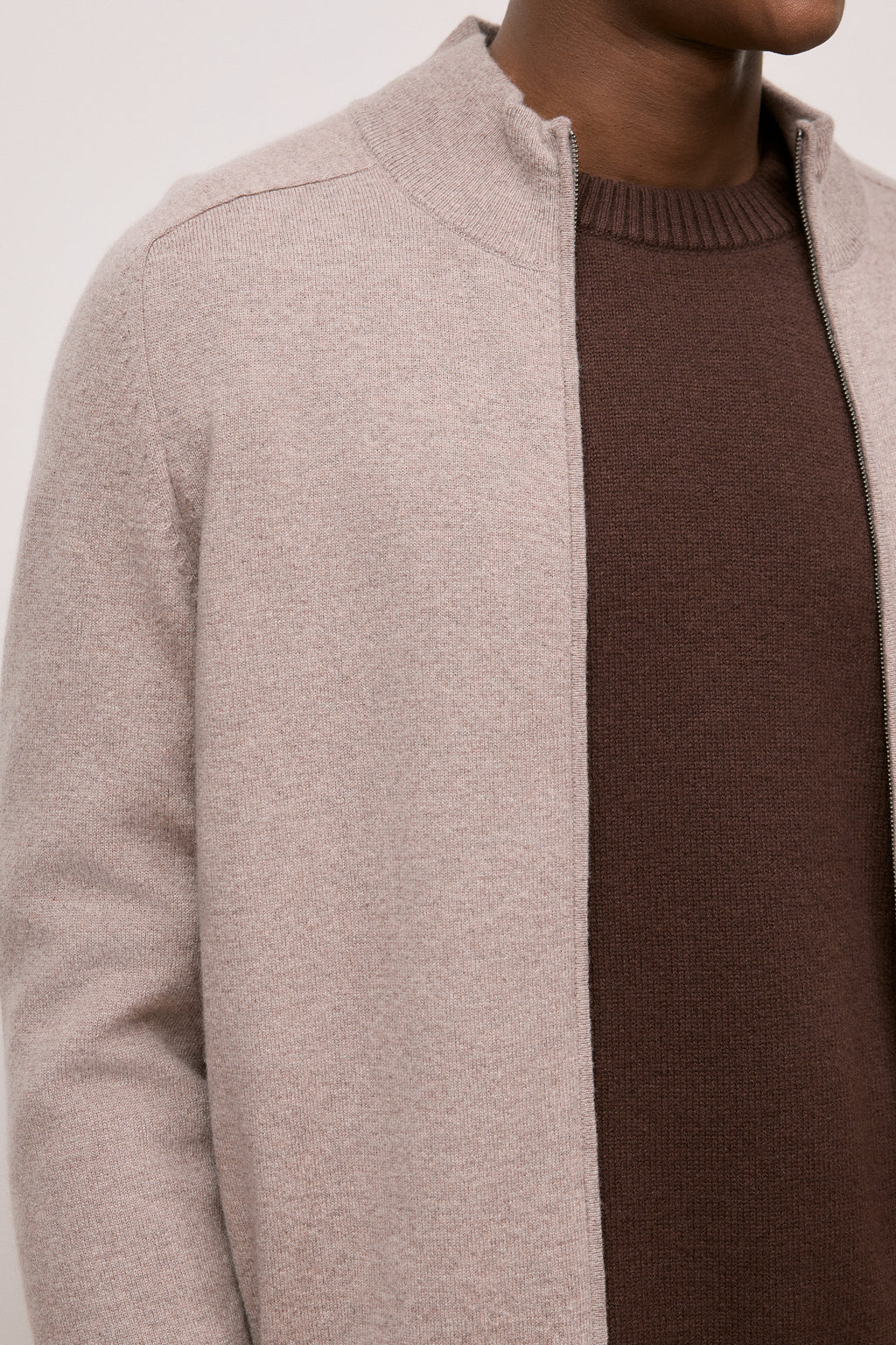 Cashmere Zip Through Knit