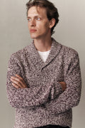 Textured Shawl Collar Knit