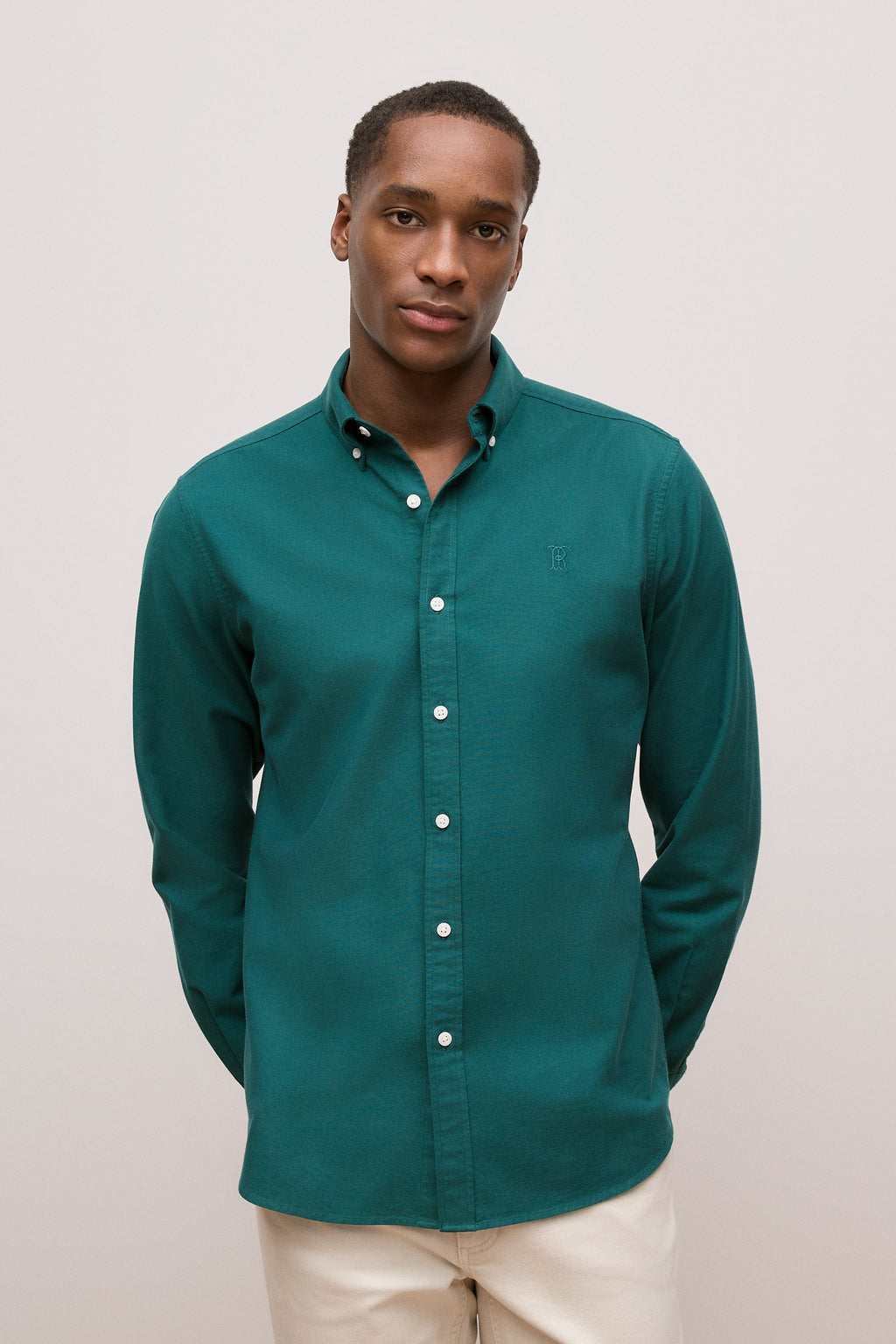Regular Fit Monogram Oxford Shirt
