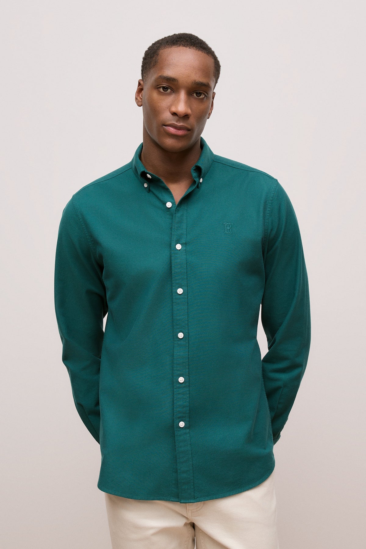Regular Fit Monogram Oxford Shirt
