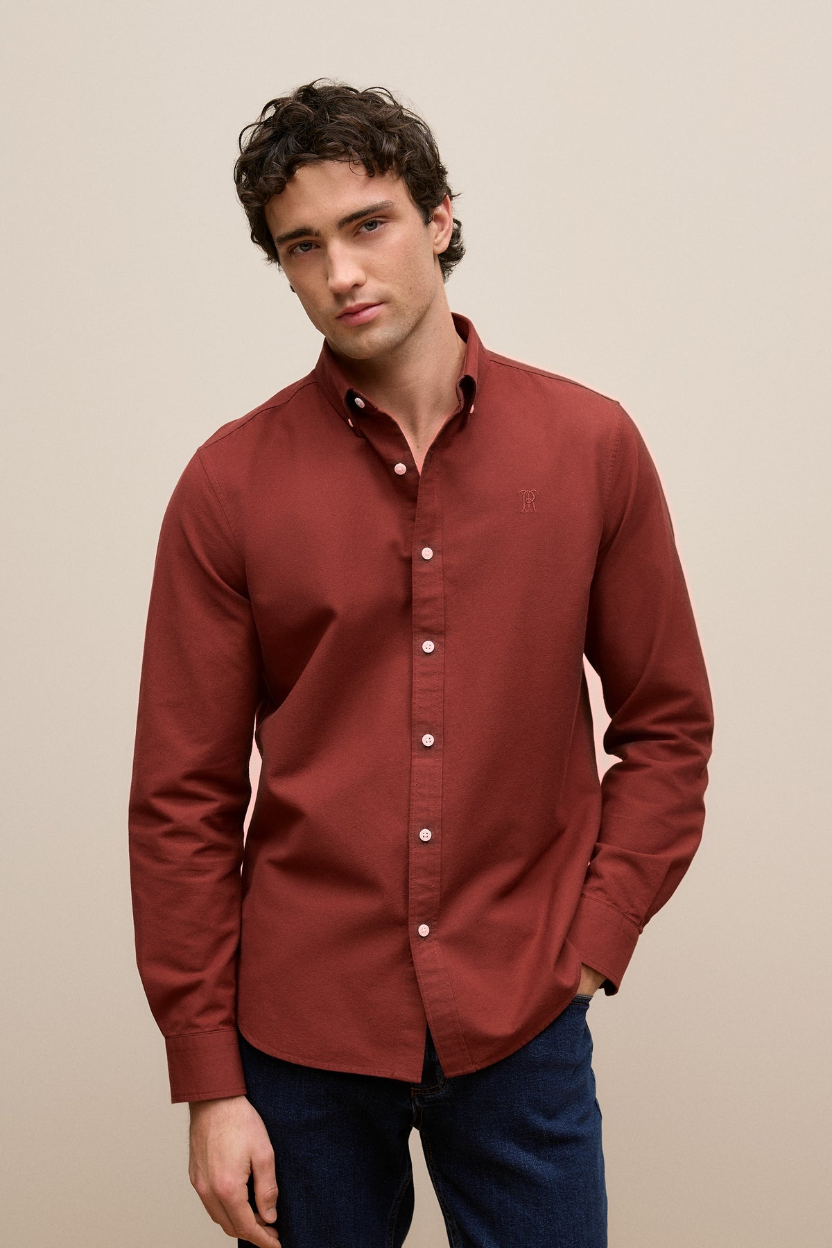 Regular Fit Monogram Oxford Shirt