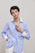 Jacquard Stripe Contrast Shirt