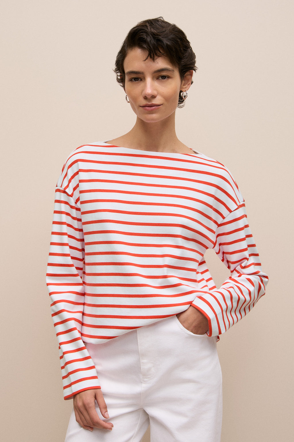 Australian Cotton Breton Stripe Long Sleeve T-Shirt