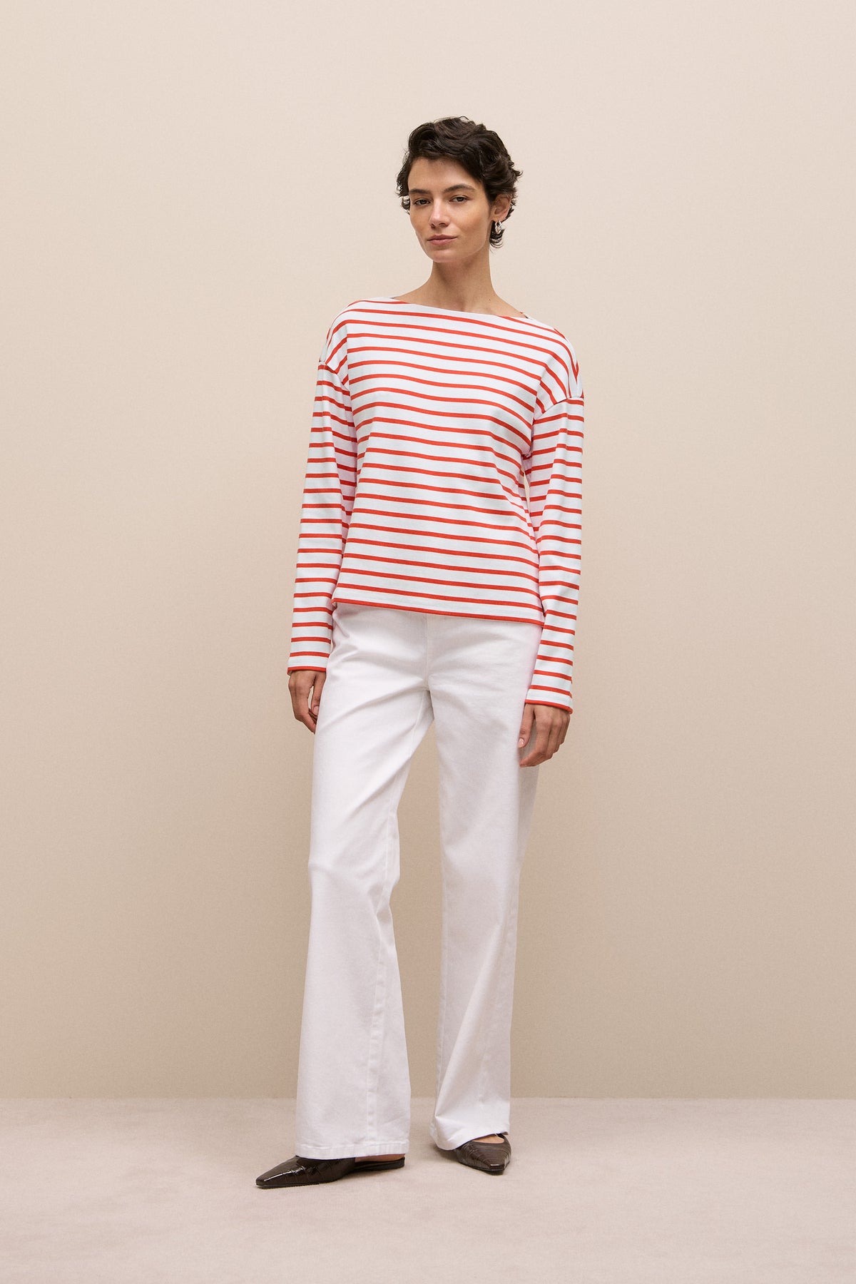 Australian Cotton Breton Stripe Long Sleeve T-Shirt