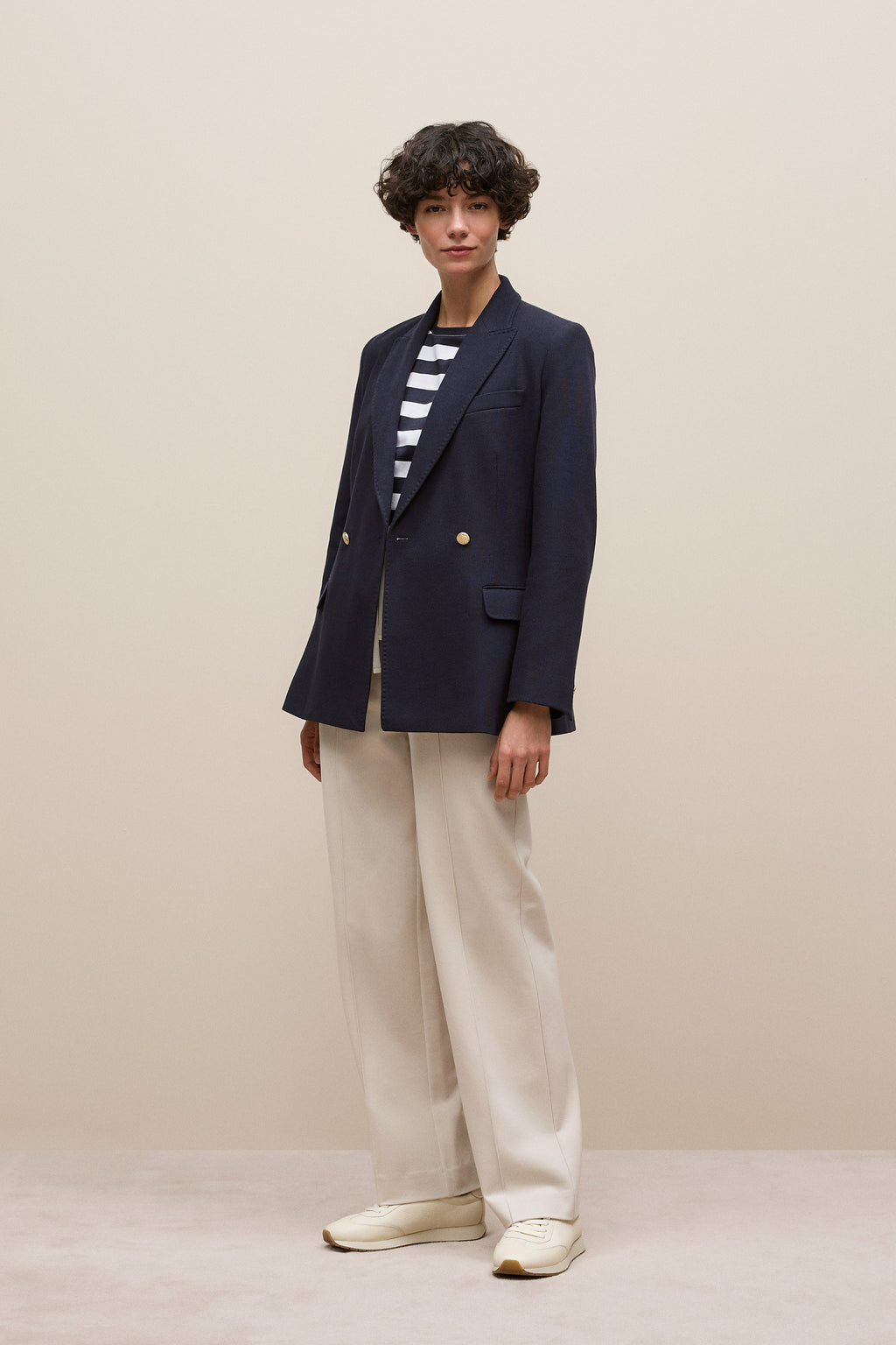 Mercerised Cotton Stripe T-Shirt