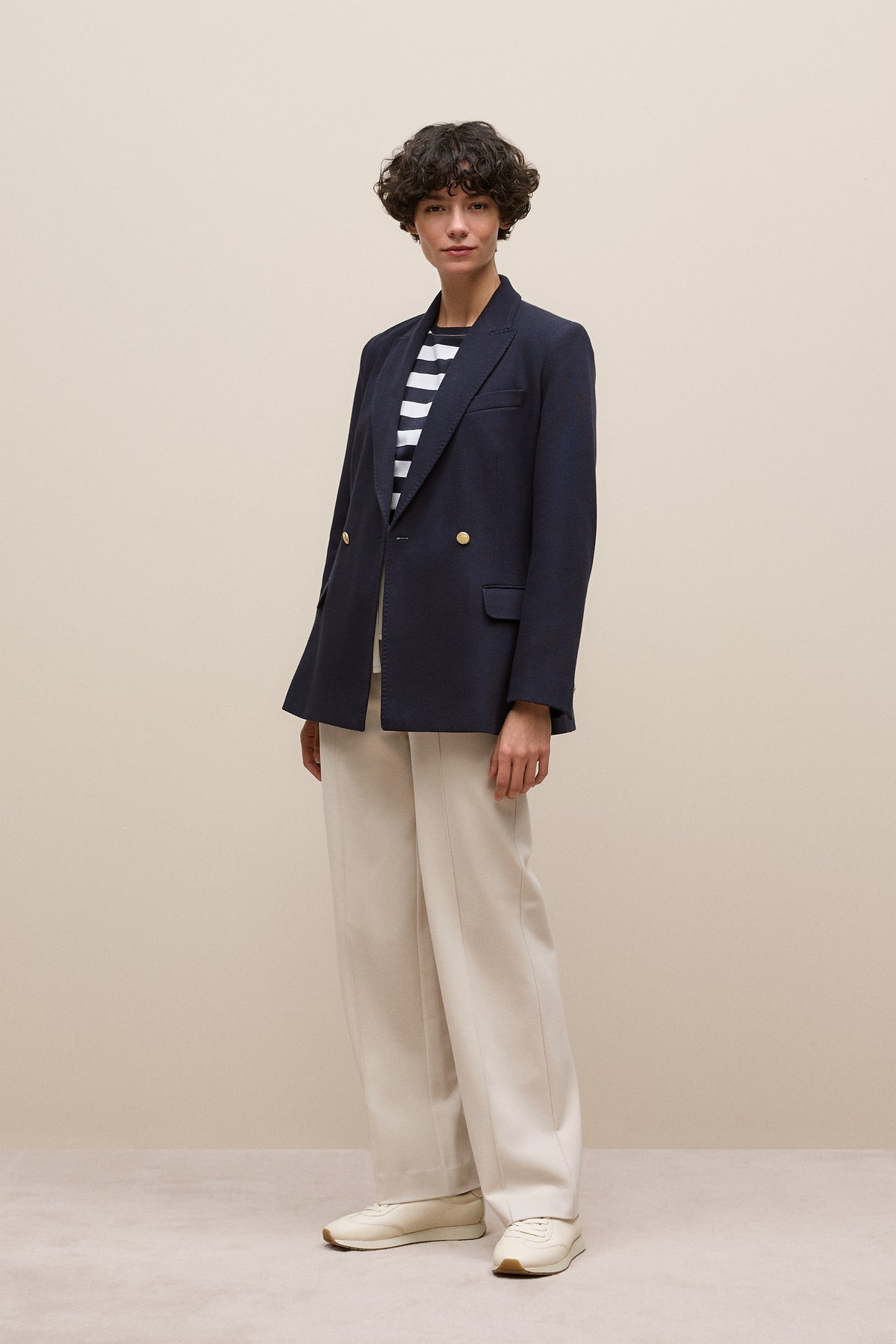 Mercerised Cotton Stripe T-Shirt