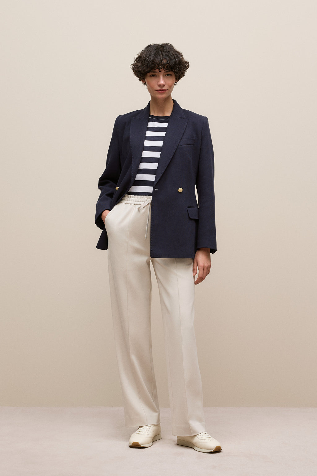 Mercerised Cotton Stripe T-Shirt