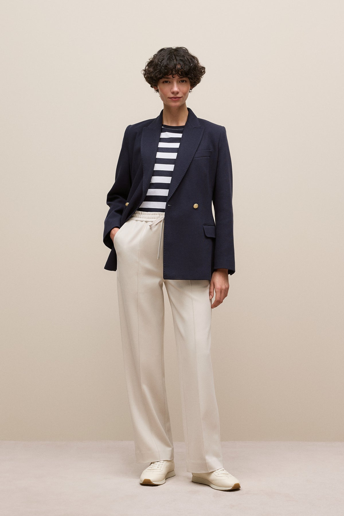 Mercerised Cotton Stripe T-Shirt