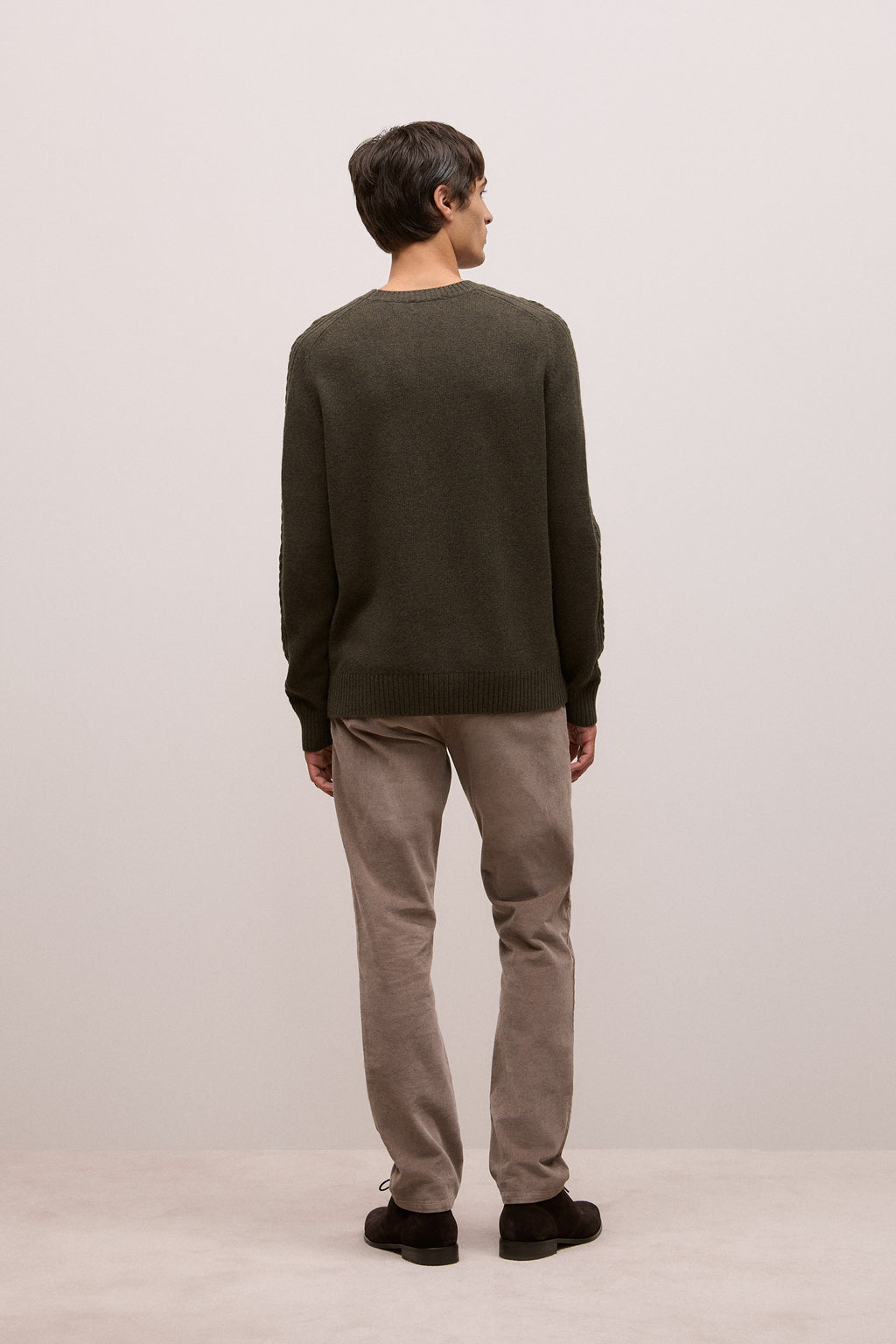 Merino Cable Detail Crew