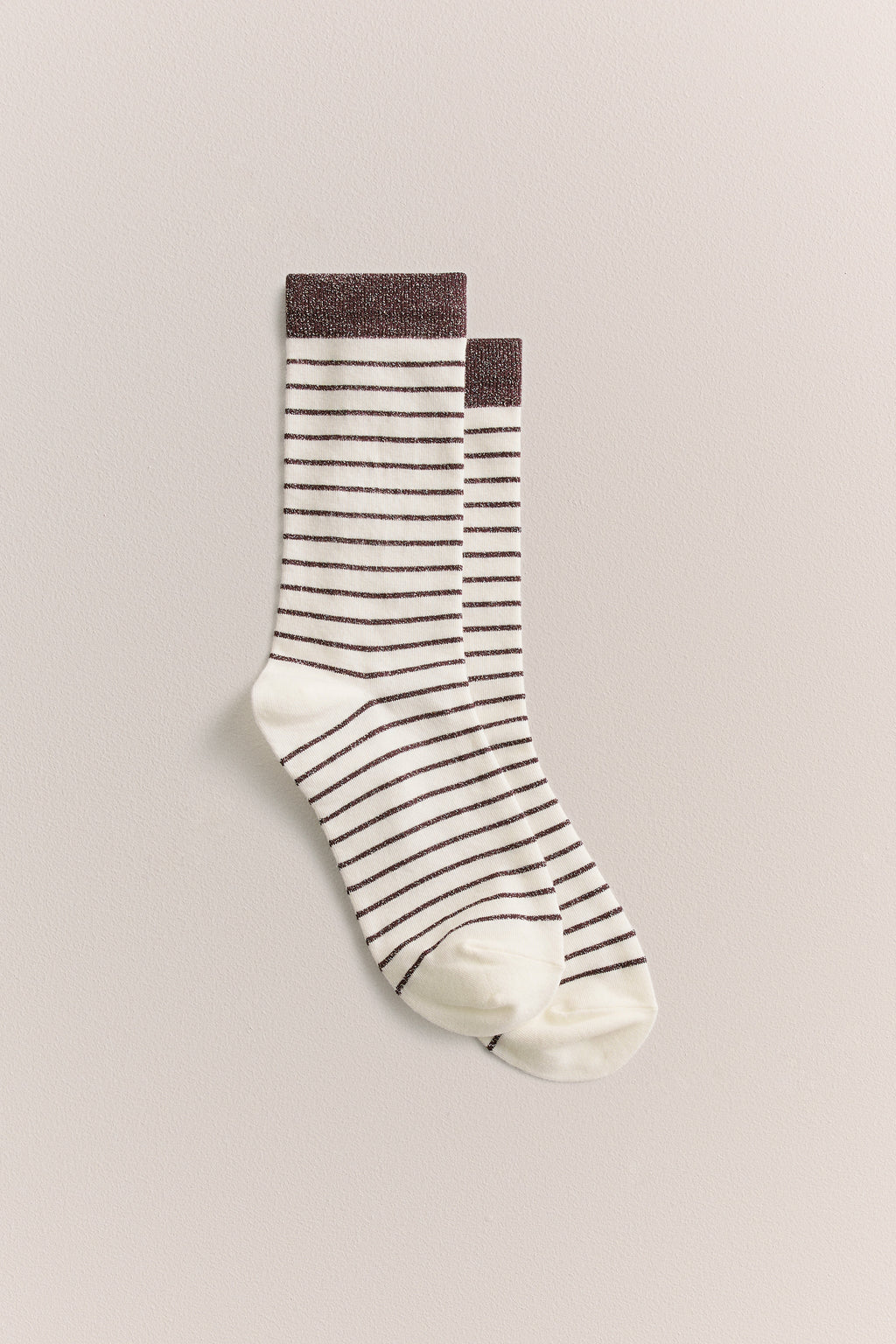 Metallic Stripe Sock