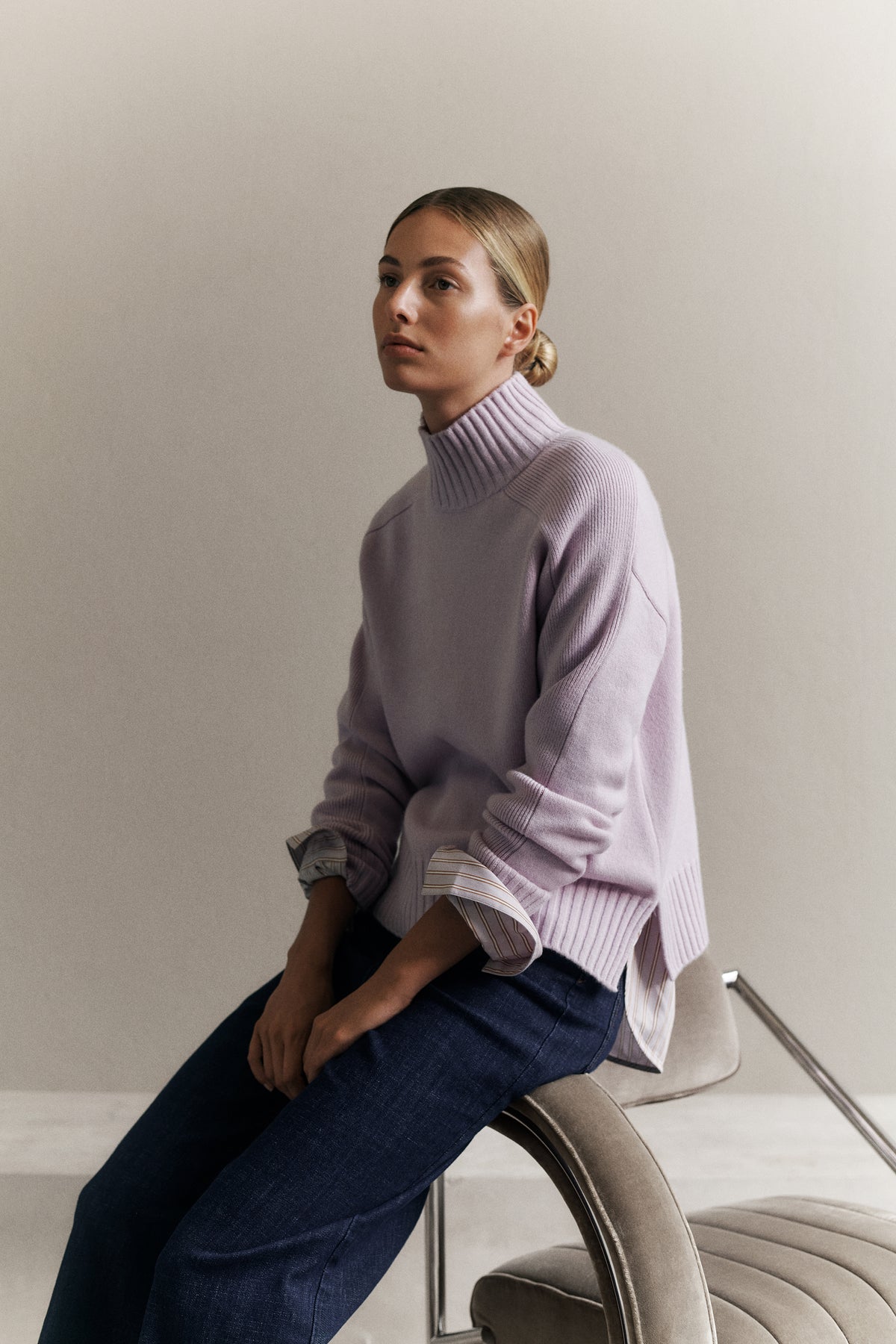 Merino Funnel Neck Pullover