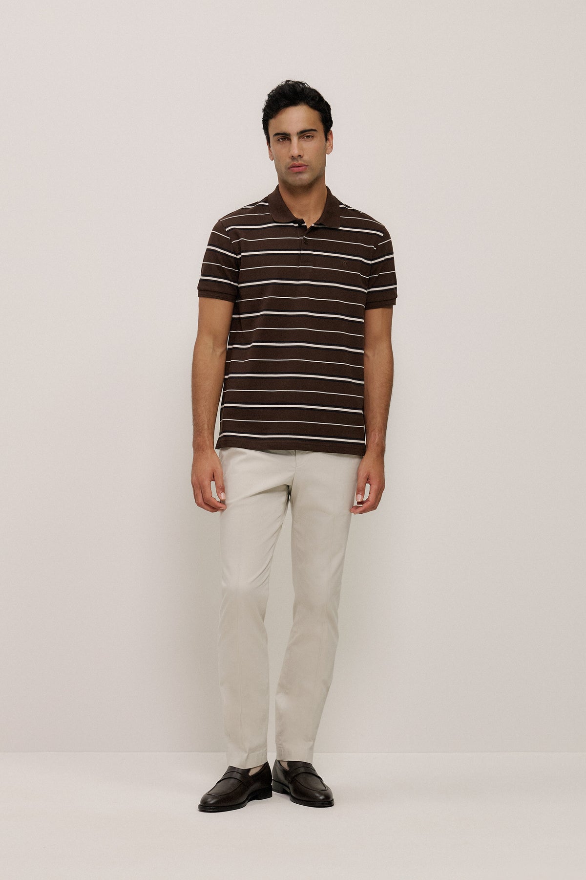 Australian Cotton Pique Stripe Polo