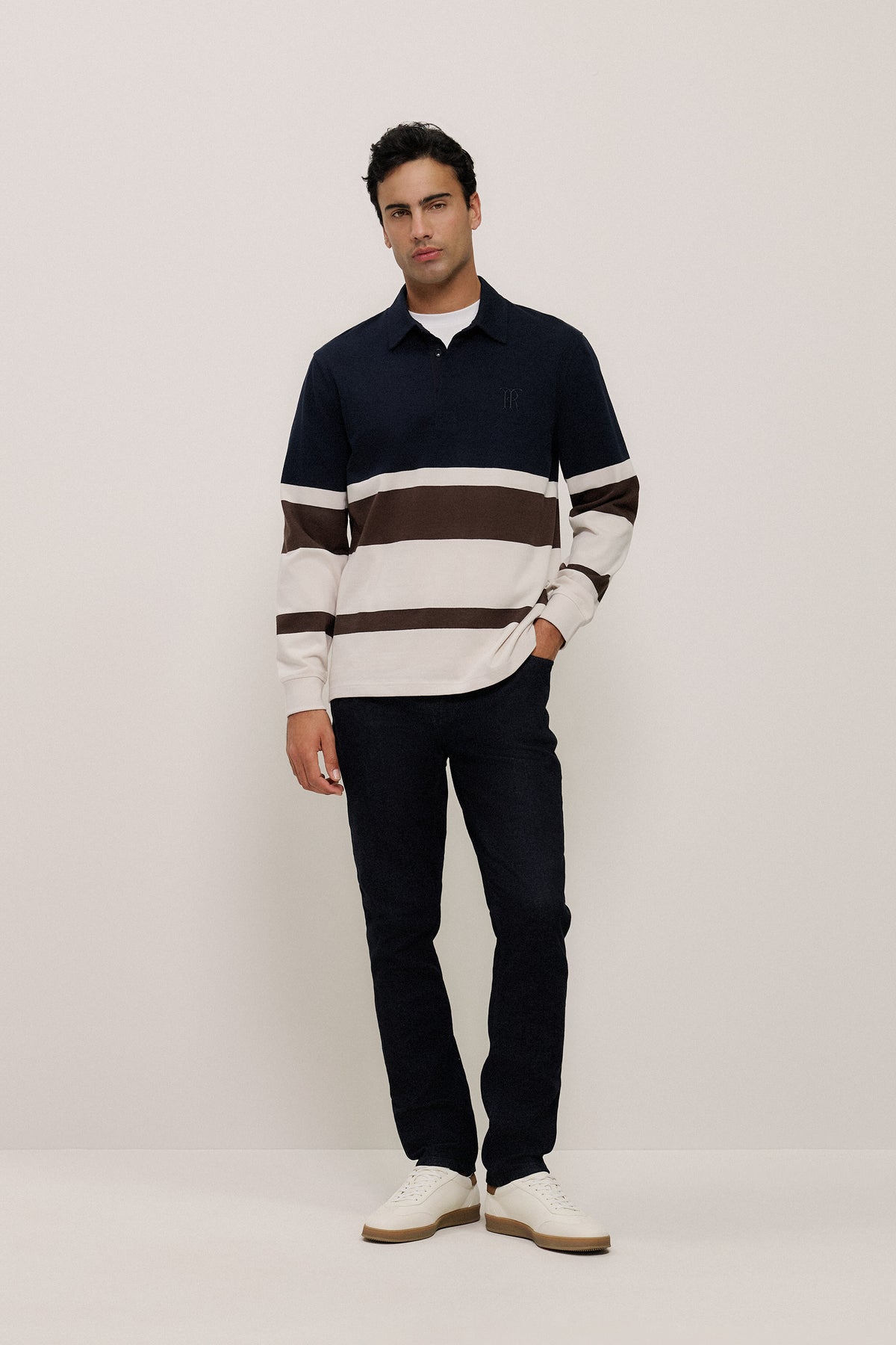 Bold Stripe Monogram Rugby