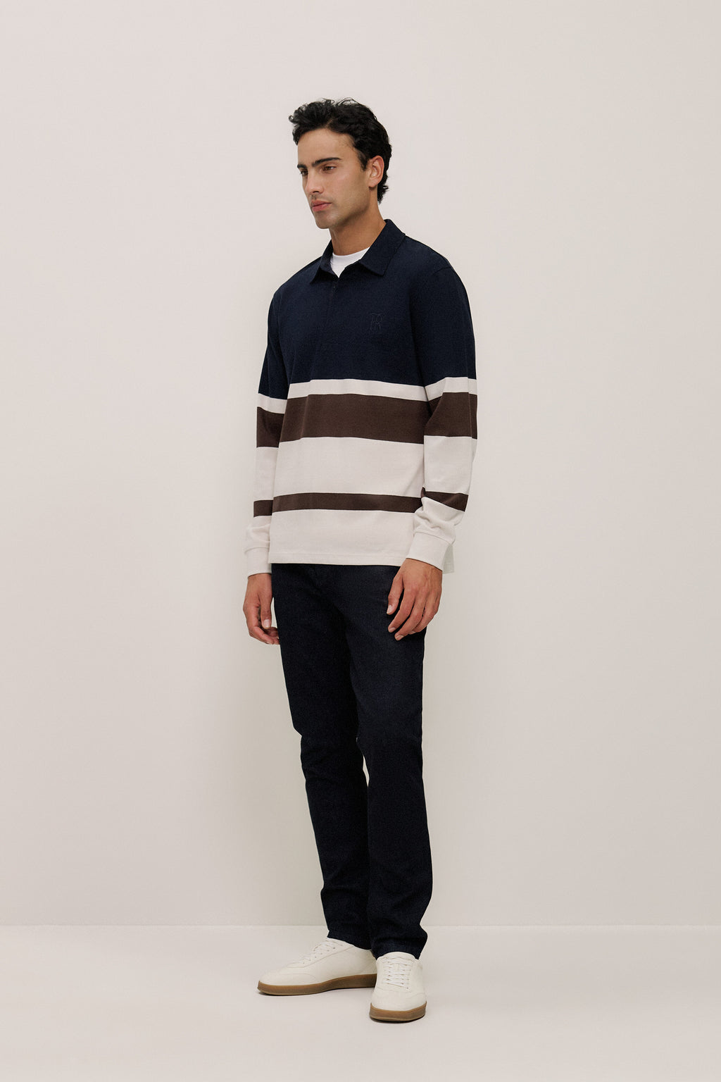 Bold Stripe Monogram Rugby