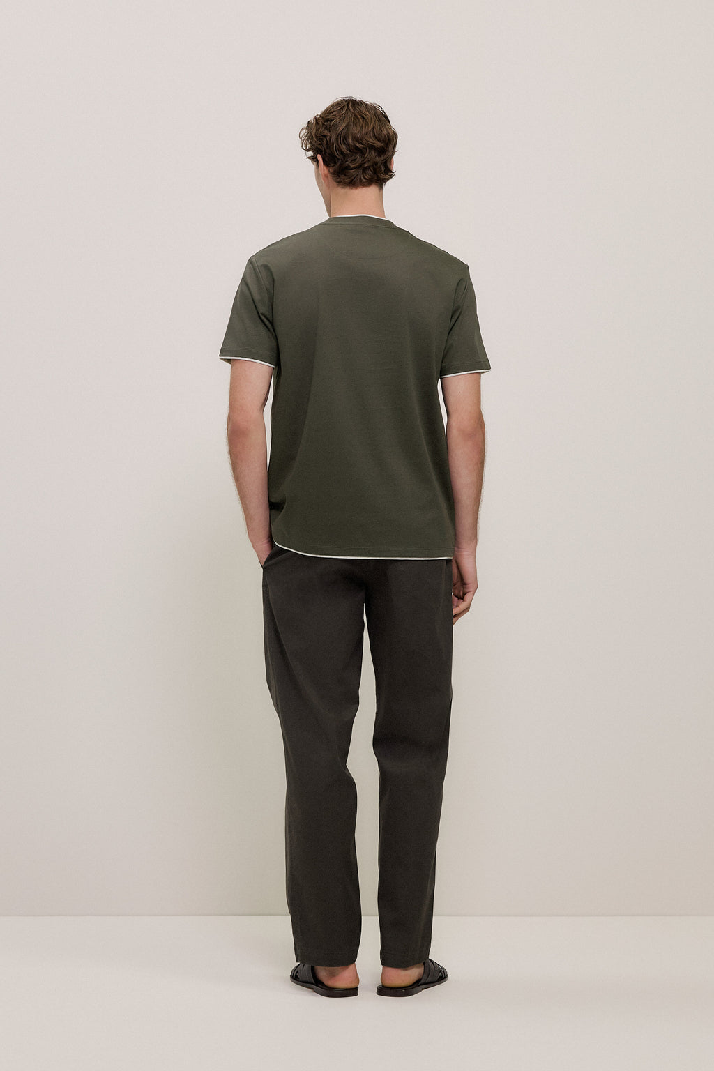Mercerised Cotton Layered T-Shirt