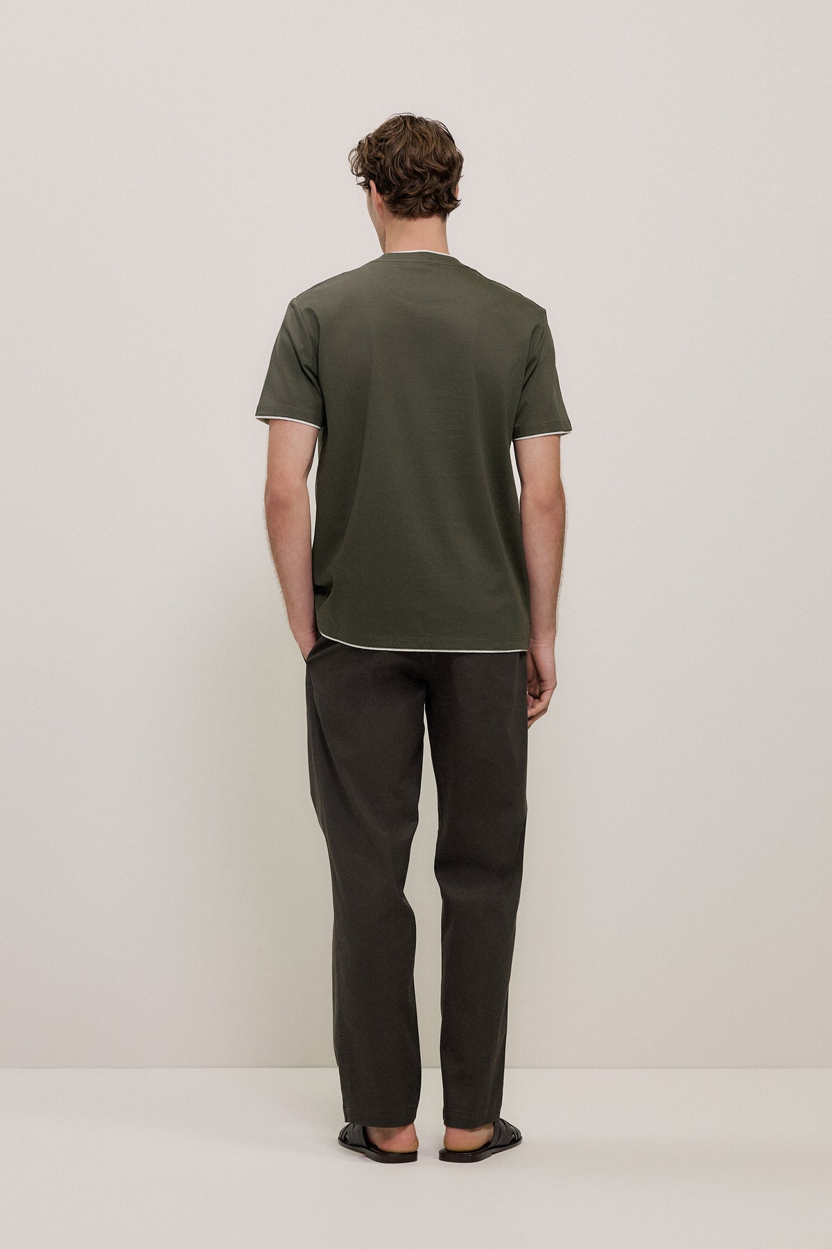 Mercerised Cotton Layered T-Shirt