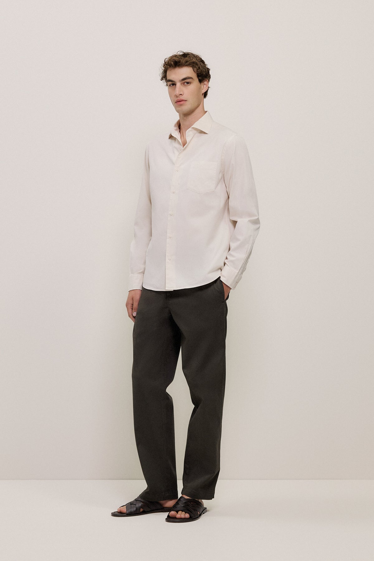 Garment Dyed Cotton Twill Shirt