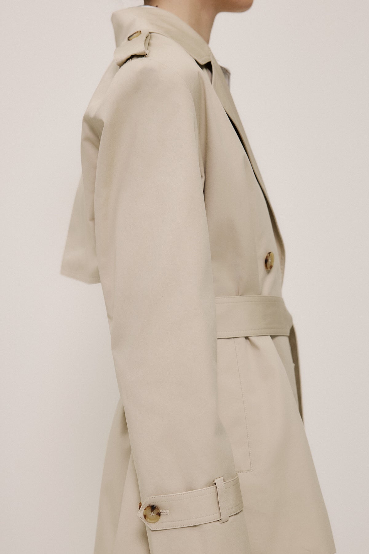 Short Belted Trench Coat