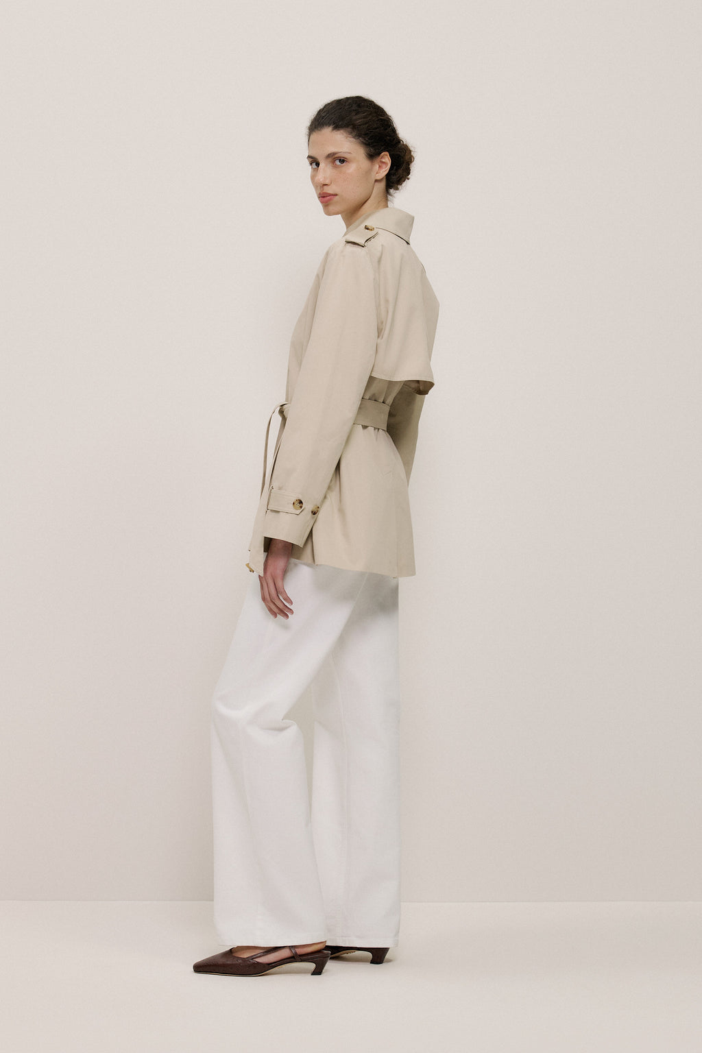 Short Belted Trench Coat